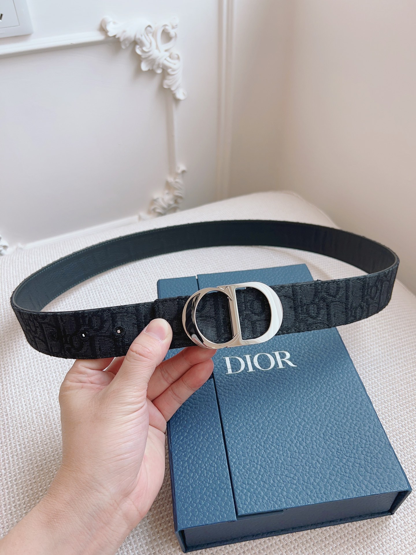 Dior Basic Belt Cow Leather Black L