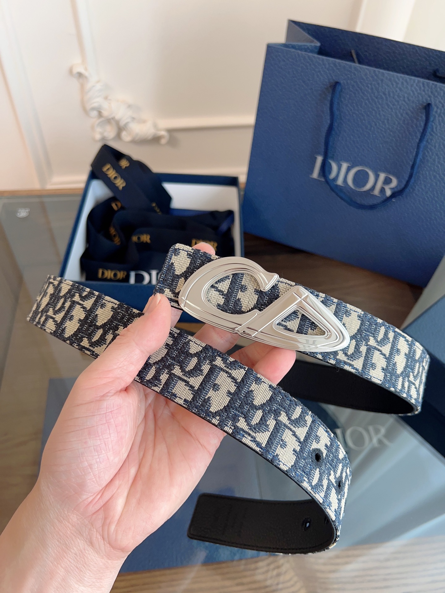 Dior Basic Belt Cow Leather Black L