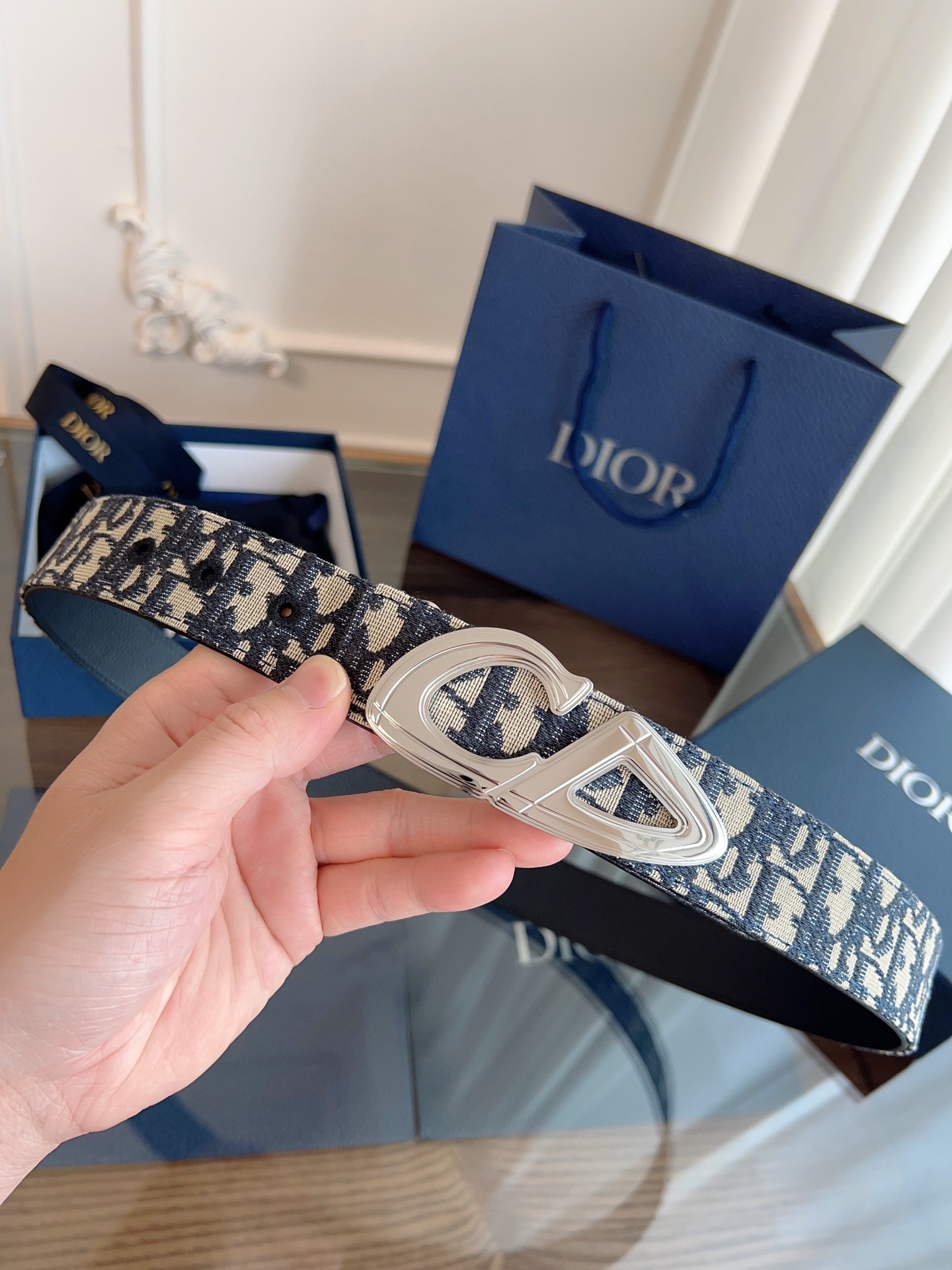 Dior Basic Belt Cow Leather Black L