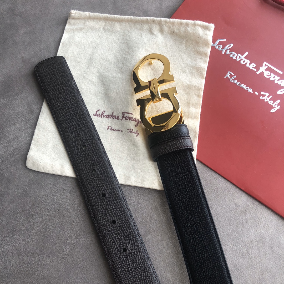 Salvatore Ferragamo Male Basic Belt Top Grain Leather M