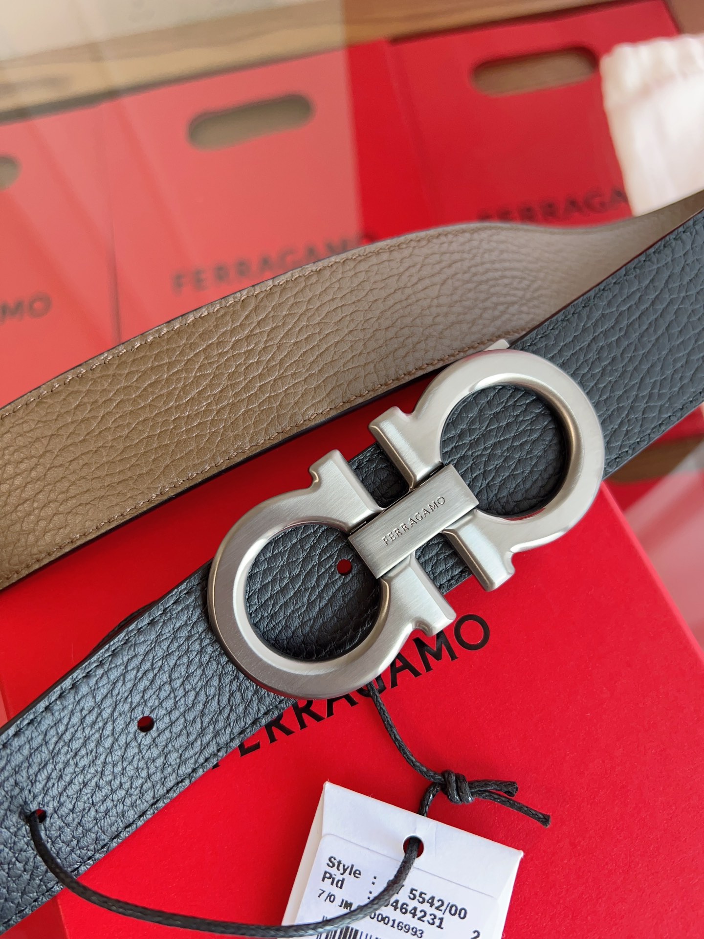 Salvatore Ferragamo Male Leather Belt Top Grain Leather M