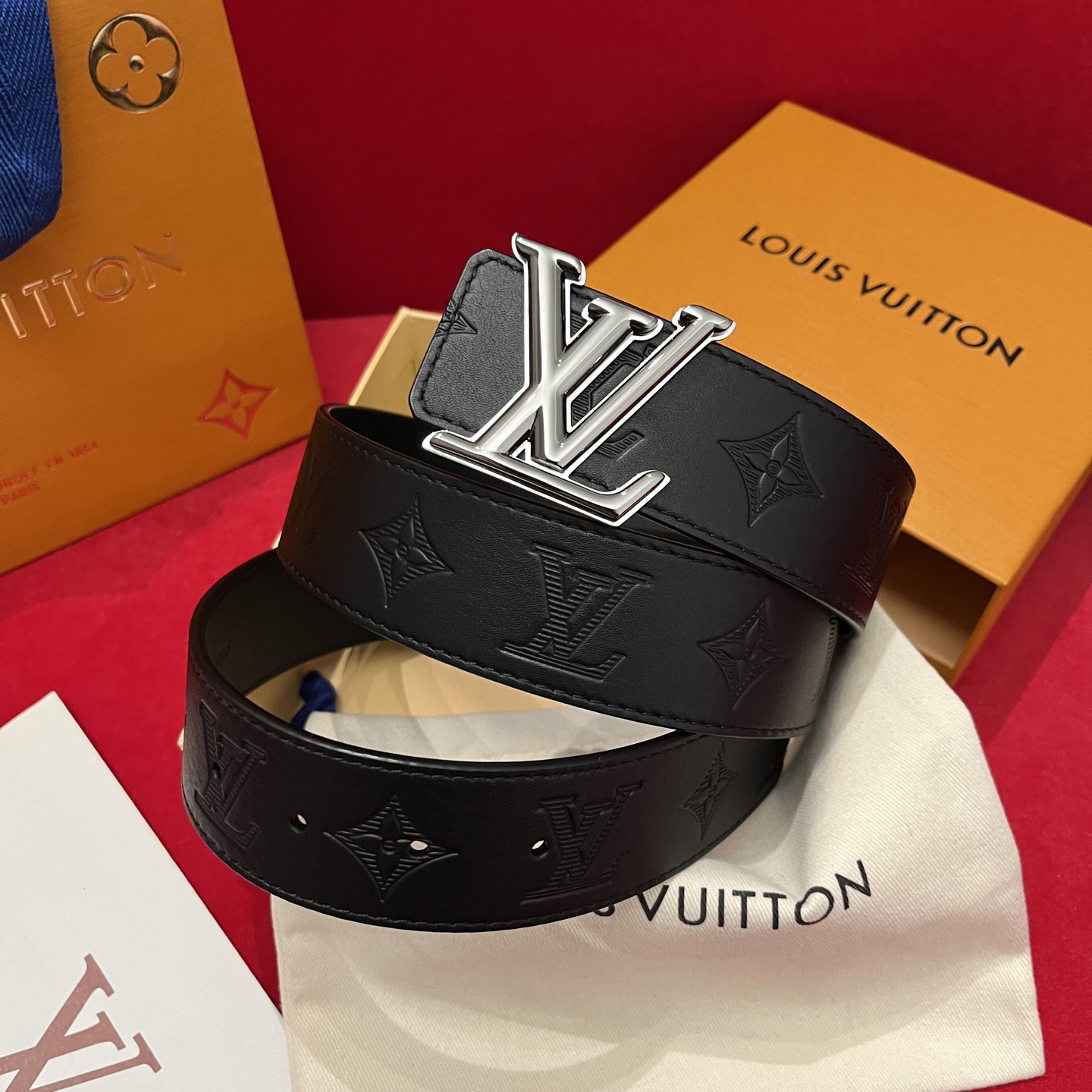 Louis Vuitton Male Basic Belt Cow Leather S-m-l