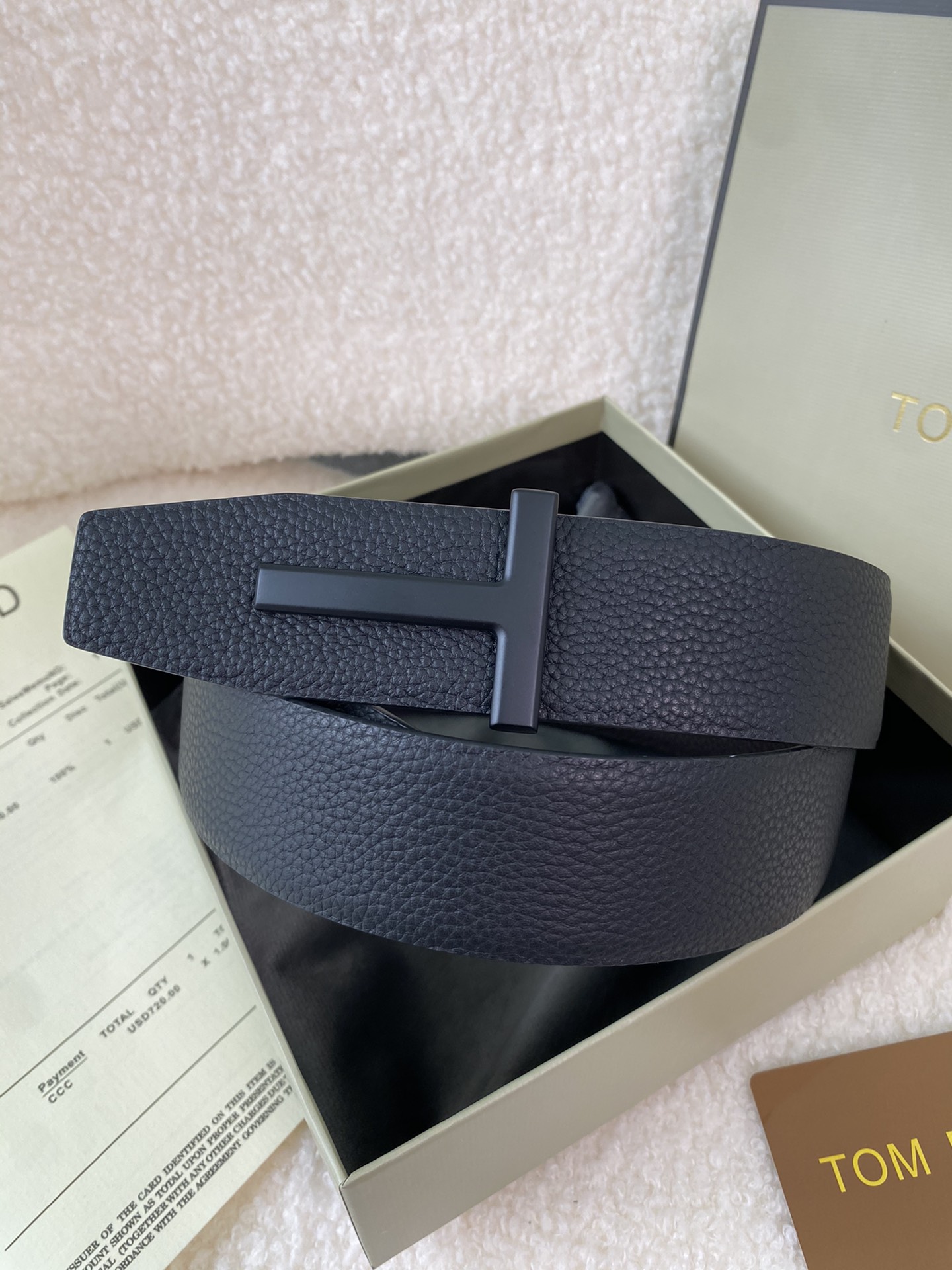 Tom Ford Male Basic Belt Cow Leather M