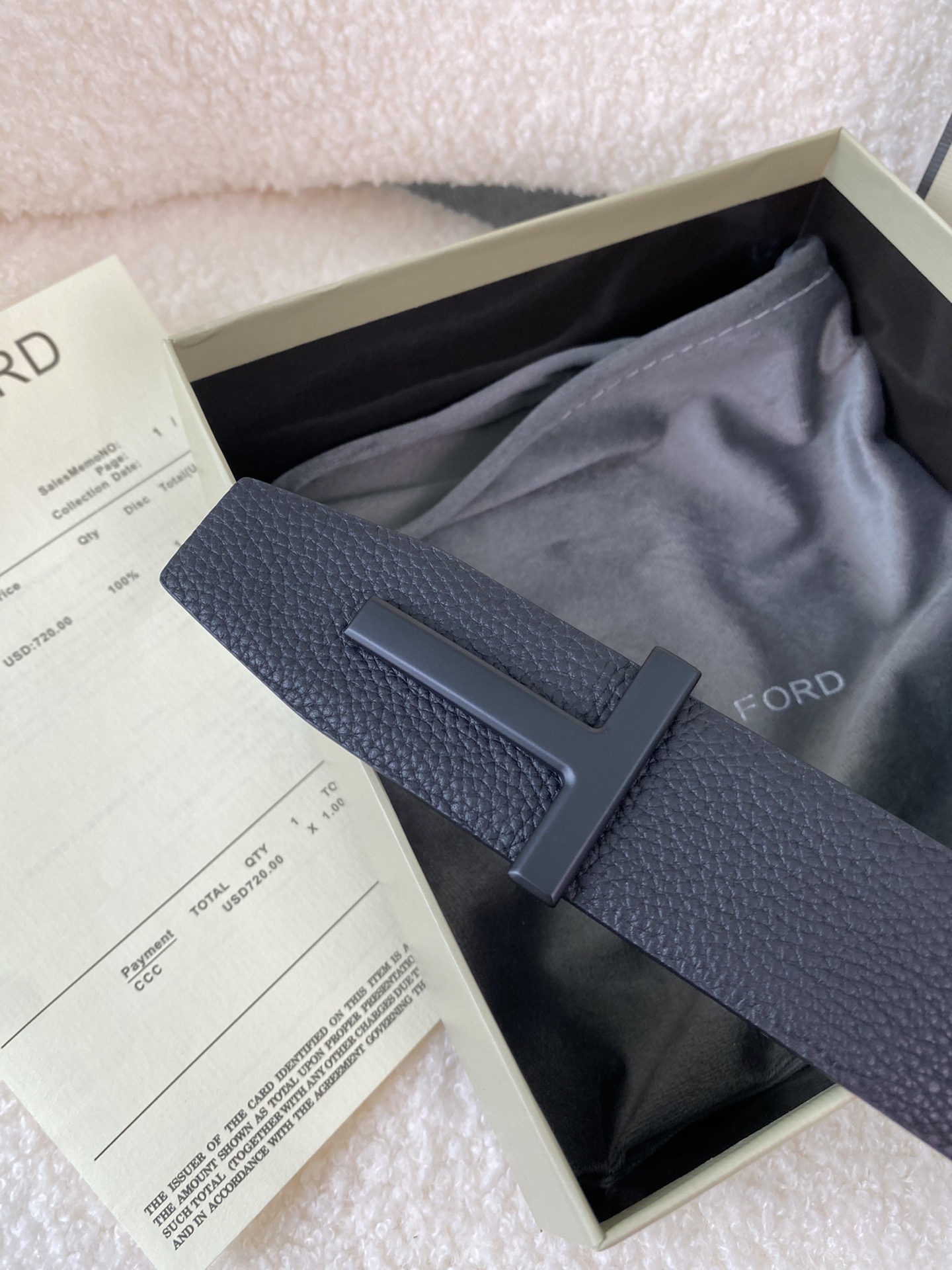 Tom Ford Male Basic Belt Cow Leather M