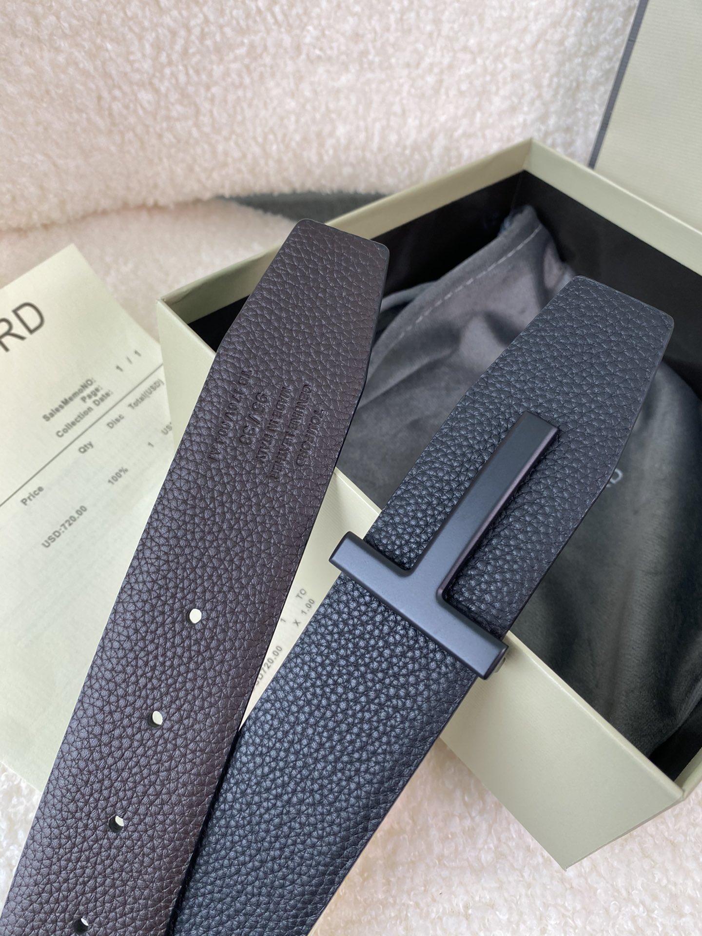 Tom Ford Male Basic Belt Cow Leather M