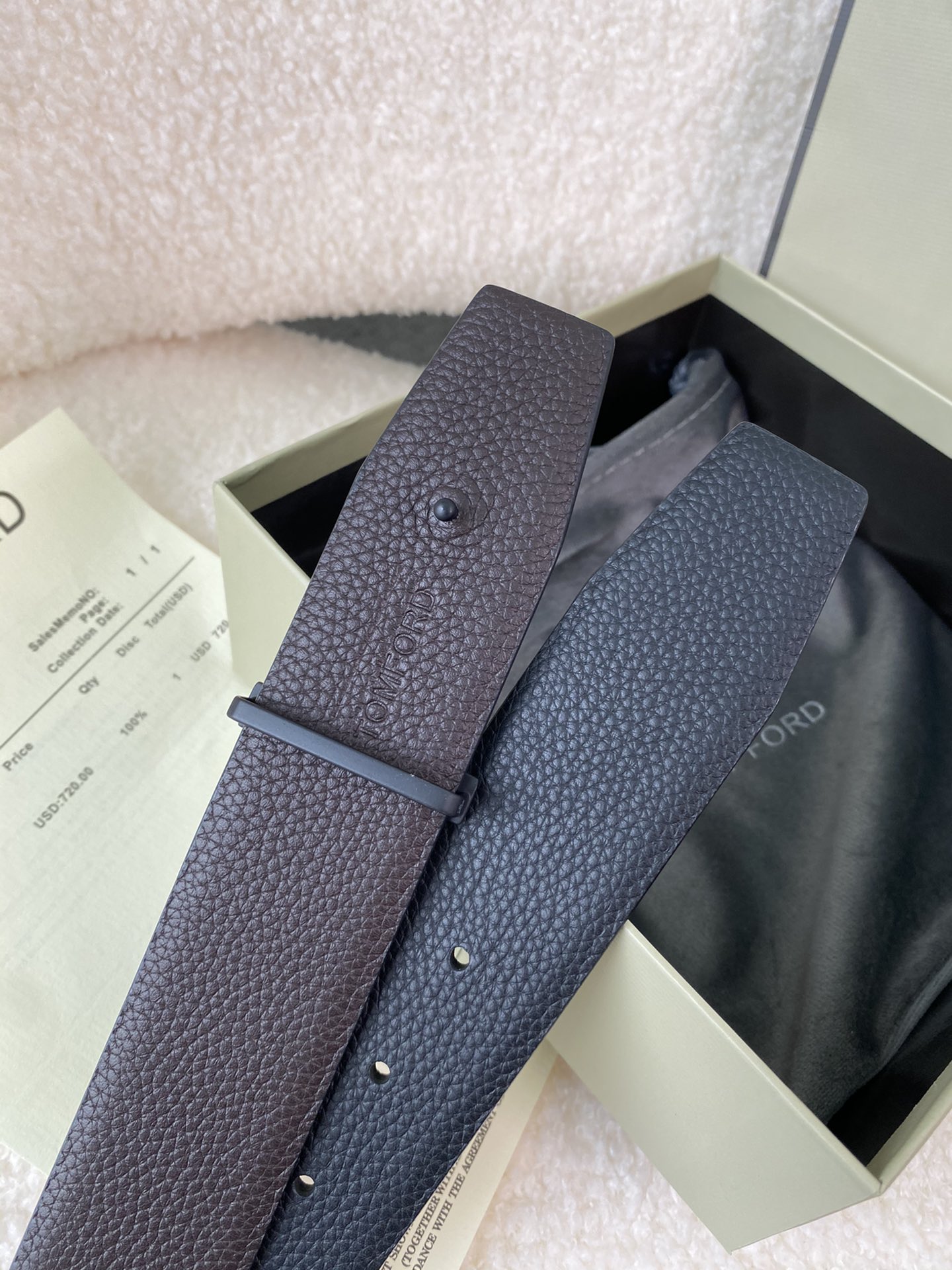 Tom Ford Male Basic Belt Cow Leather M