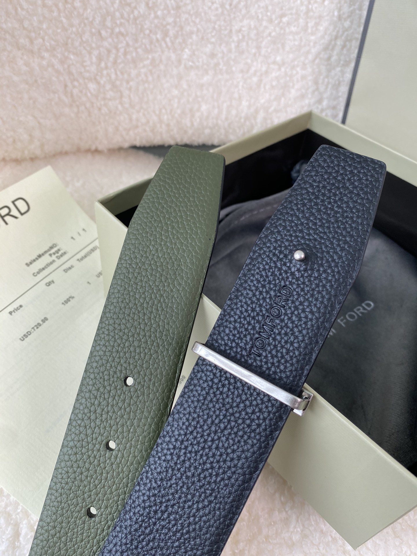 Tom Ford Male Basic Belt Cow Leather M