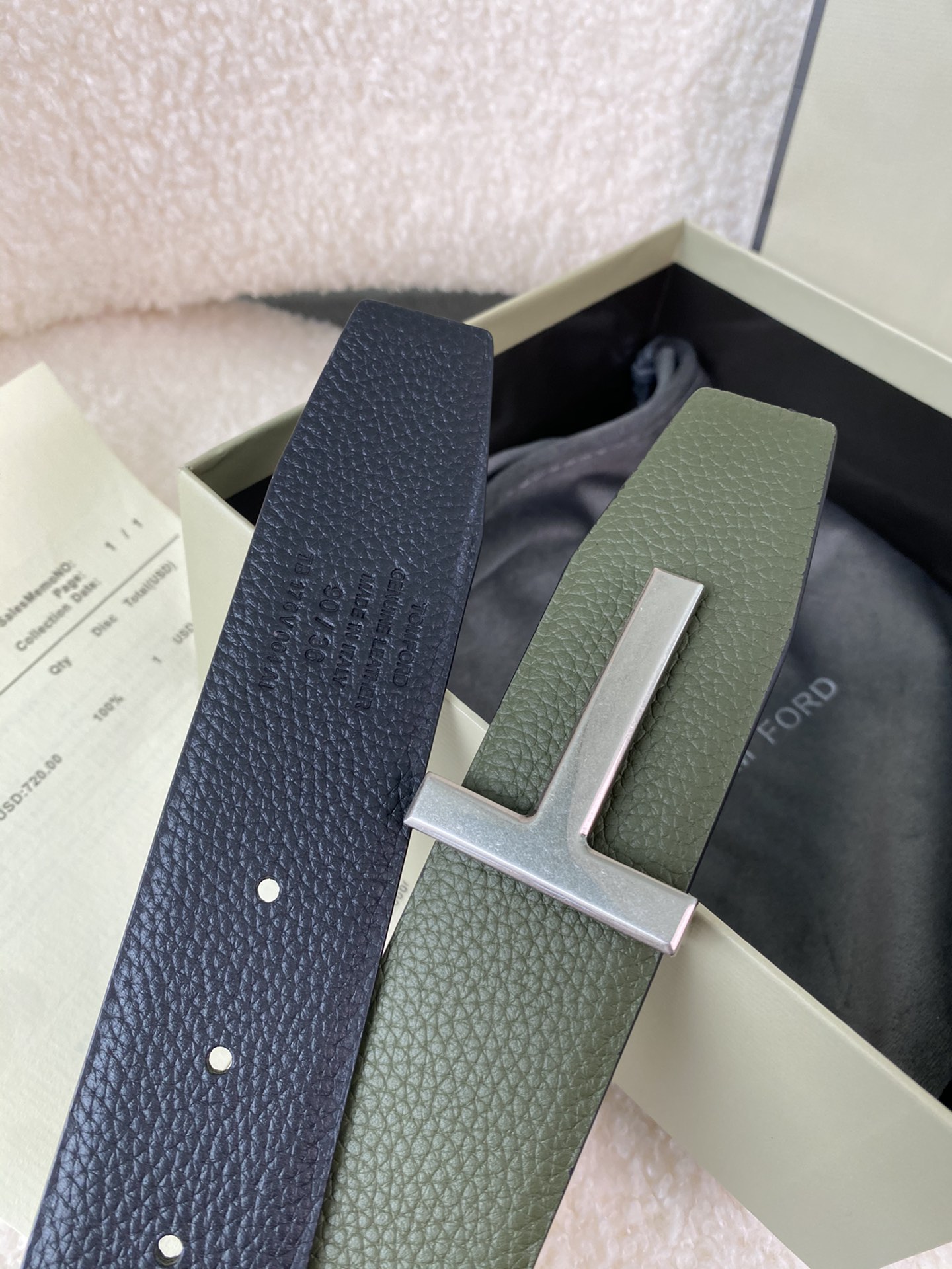 Tom Ford Male Basic Belt Cow Leather M