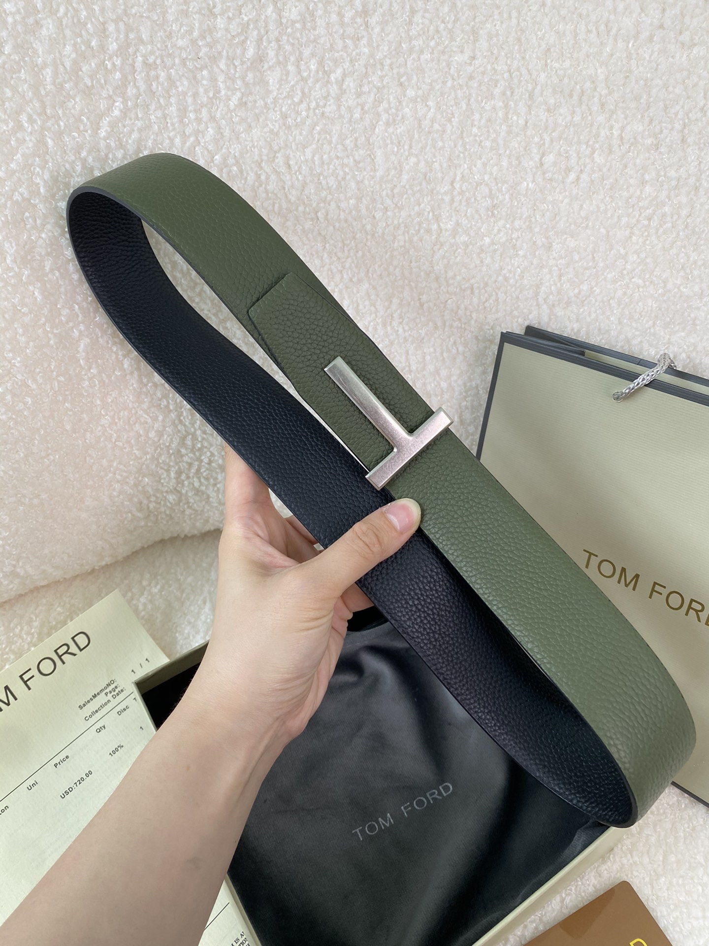 Tom Ford Male Basic Belt Cow Leather M