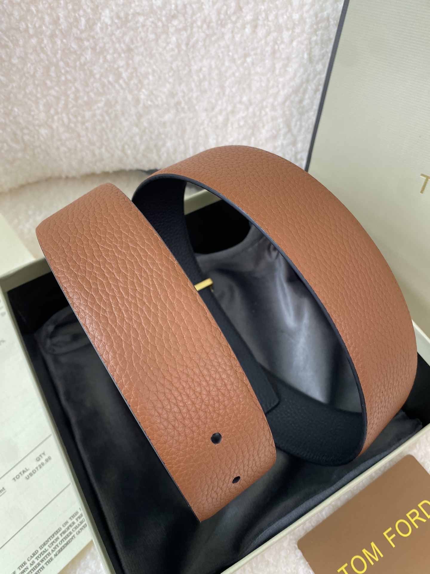 Tom Ford Male Basic Belt Cow Leather M