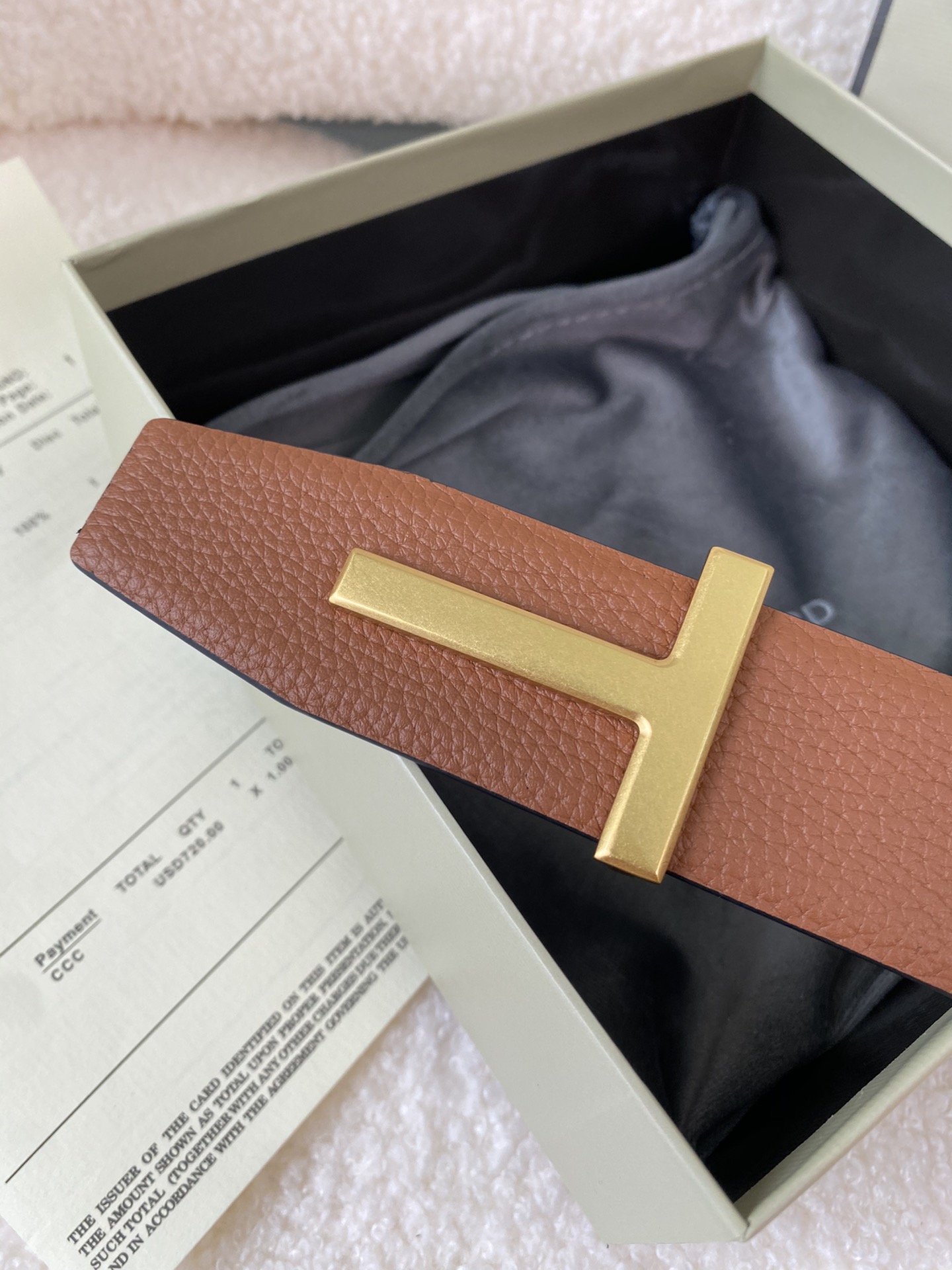 Tom Ford Male Basic Belt Cow Leather M