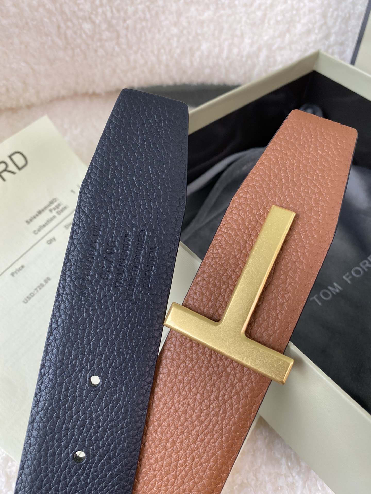 Tom Ford Male Basic Belt Cow Leather M