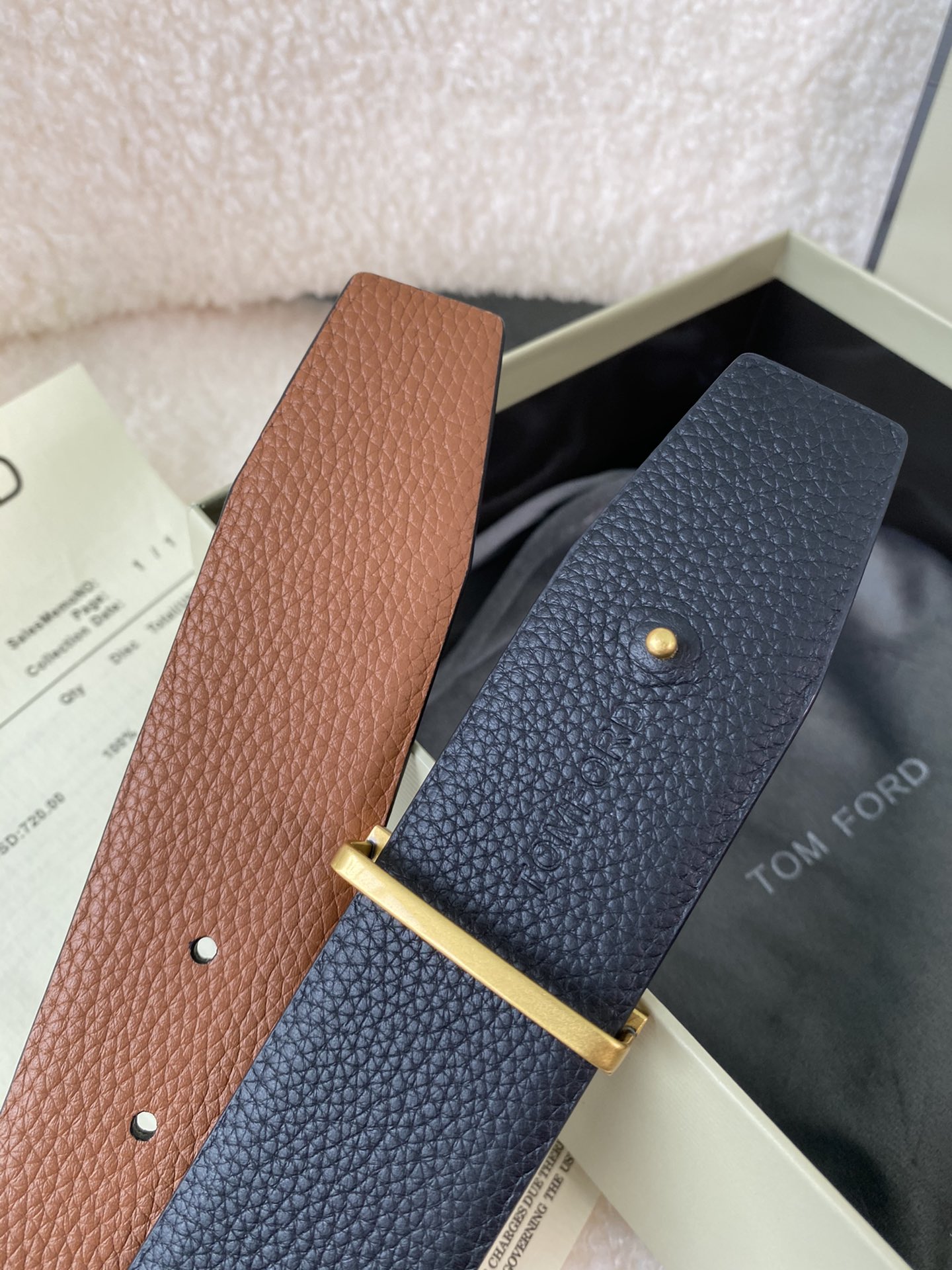 Tom Ford Male Basic Belt Cow Leather M