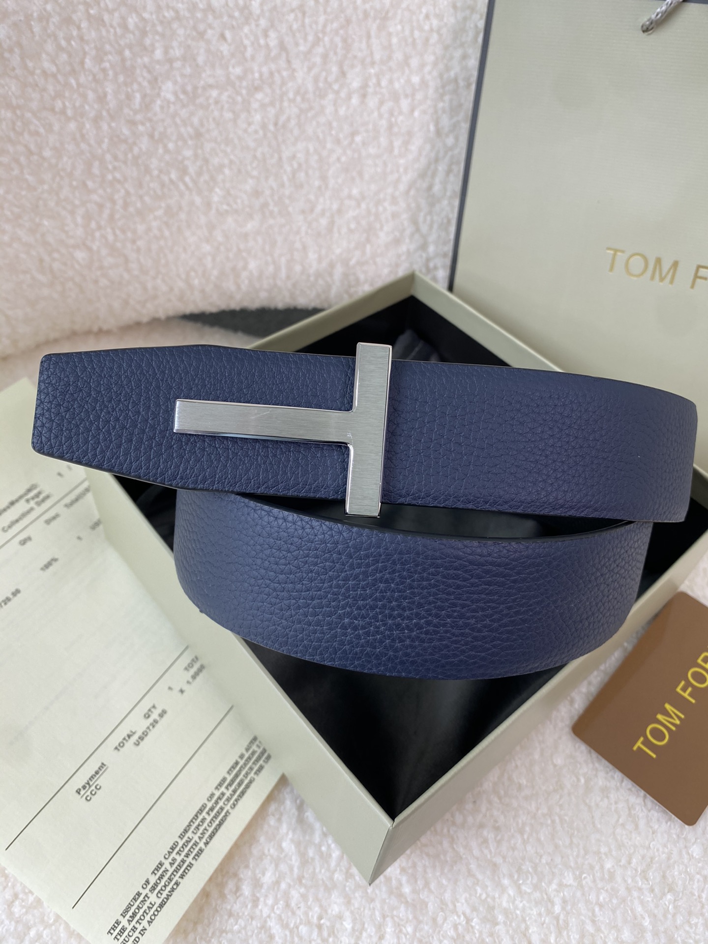 Tom Ford Male Basic Belt Cow Leather M