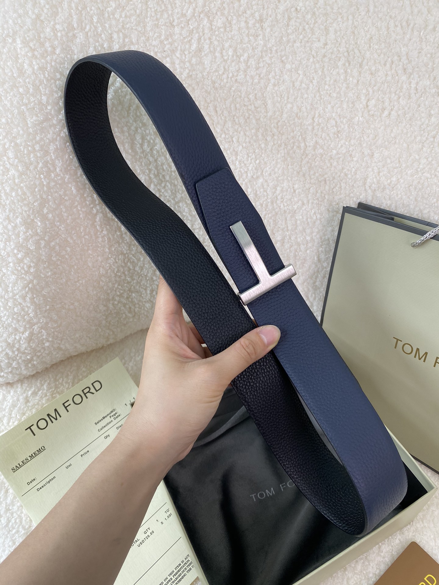 Tom Ford Male Basic Belt Cow Leather M