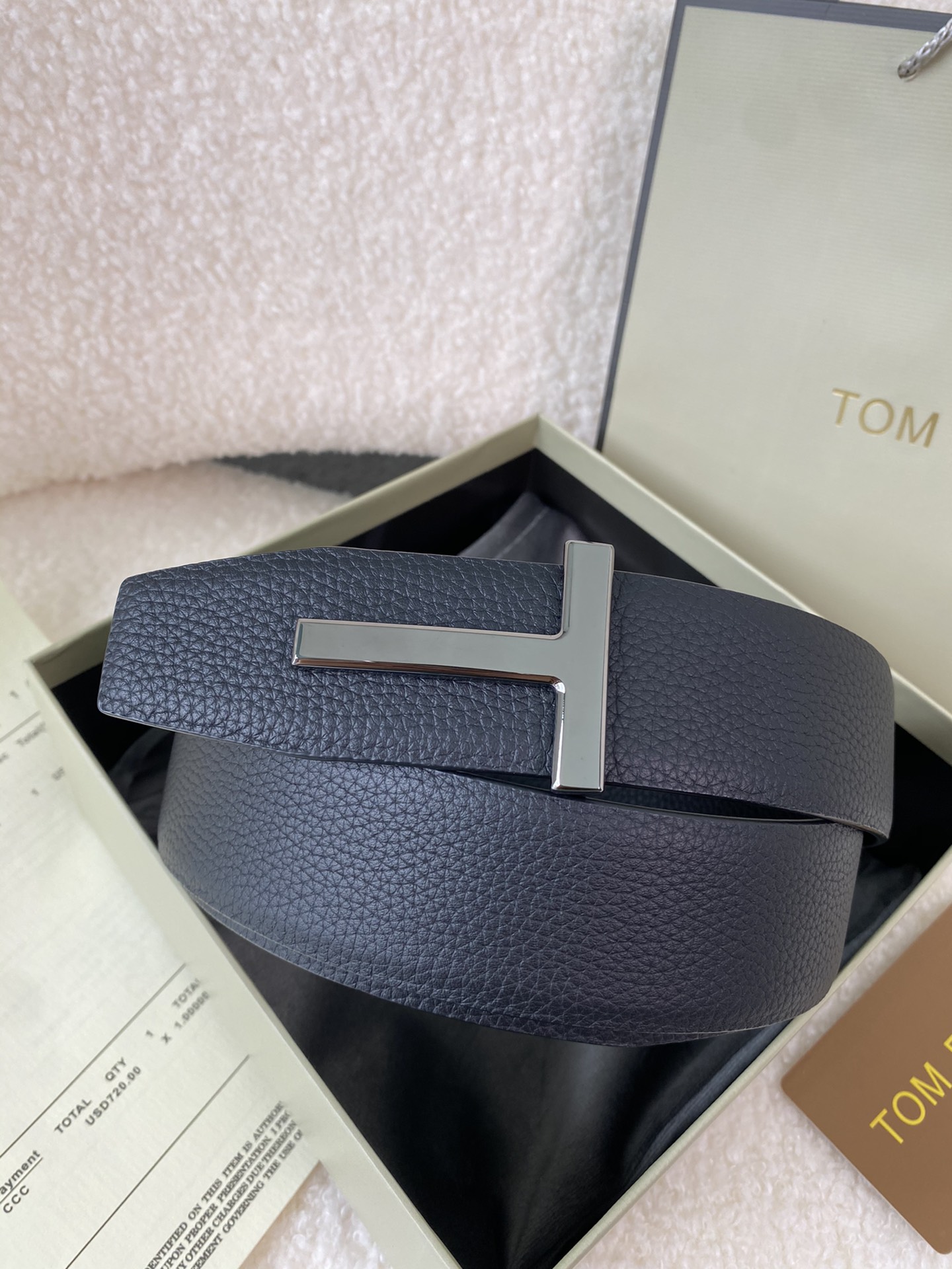 Tom Ford Male Basic Belt Cow Leather M