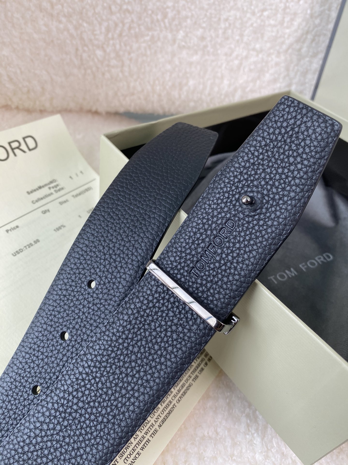 Tom Ford Male Basic Belt Cow Leather M