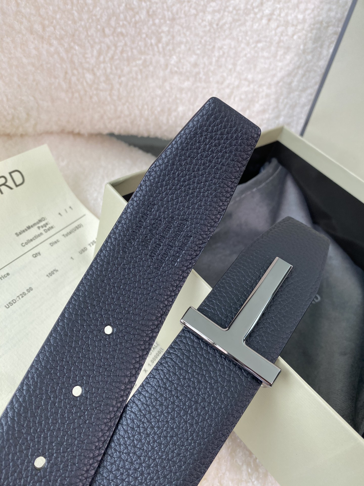 Tom Ford Male Basic Belt Cow Leather M