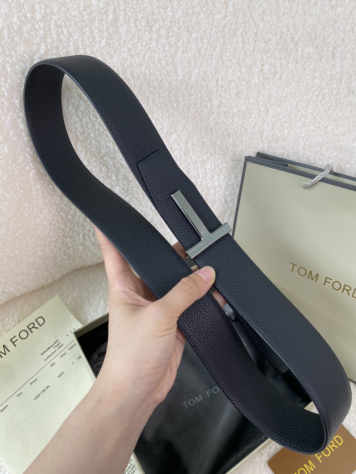 Tom Ford Male Basic Belt Cow Leather M