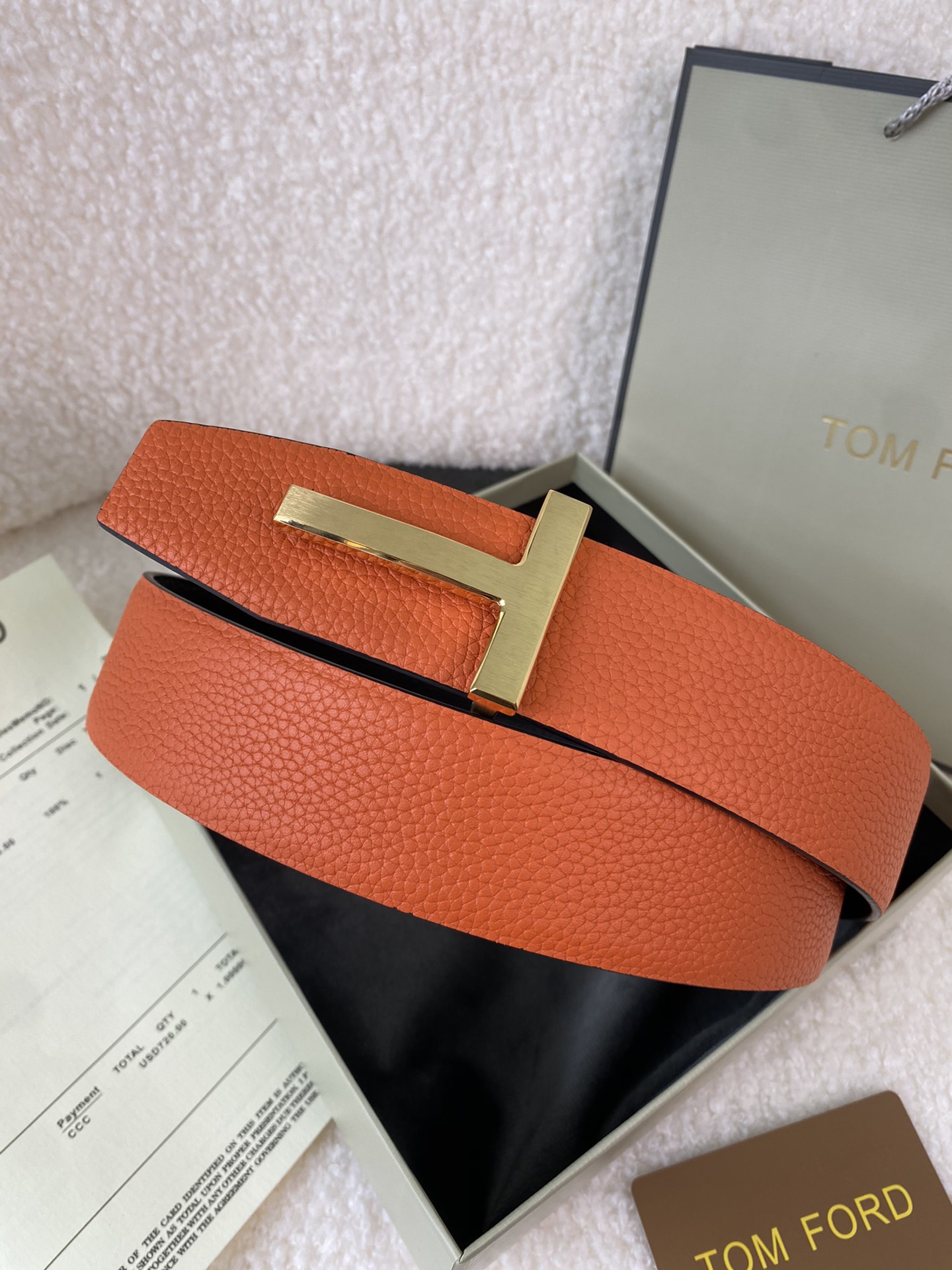 Tom Ford Male Basic Belt Cow Leather M