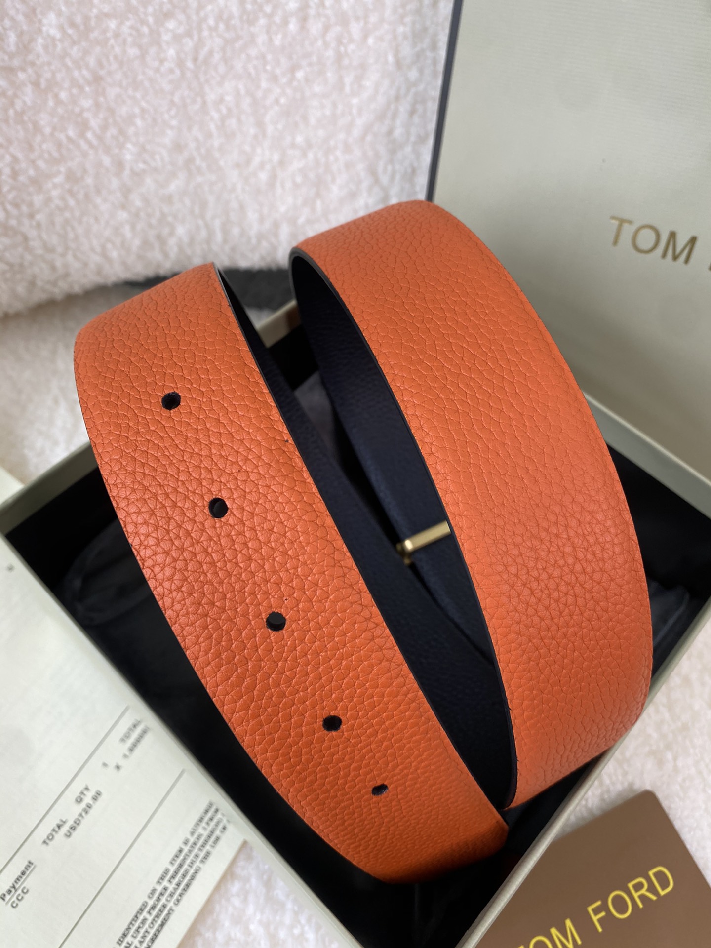 Tom Ford Male Basic Belt Cow Leather M
