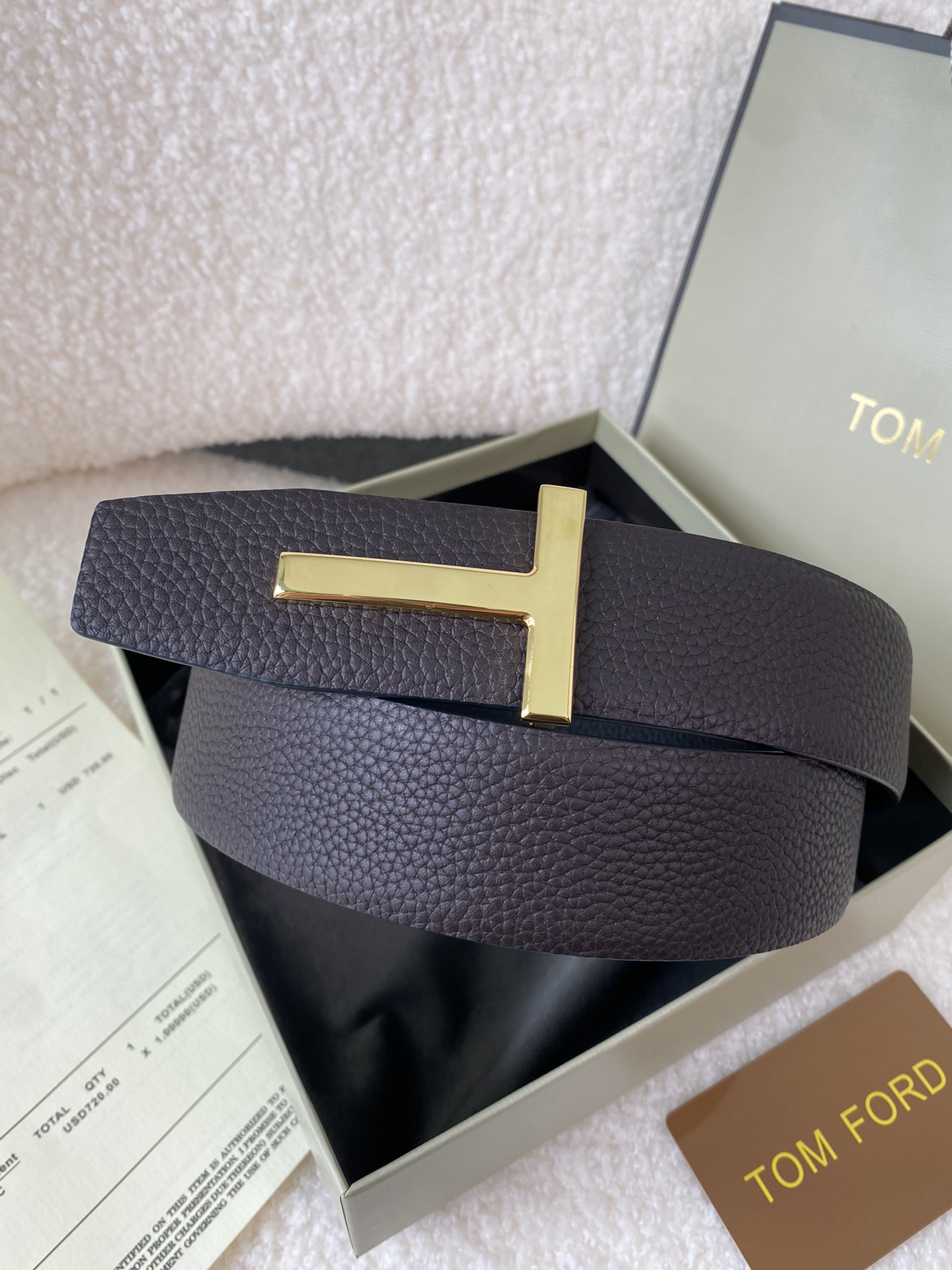 Tom Ford Male Basic Belt Cow Leather M