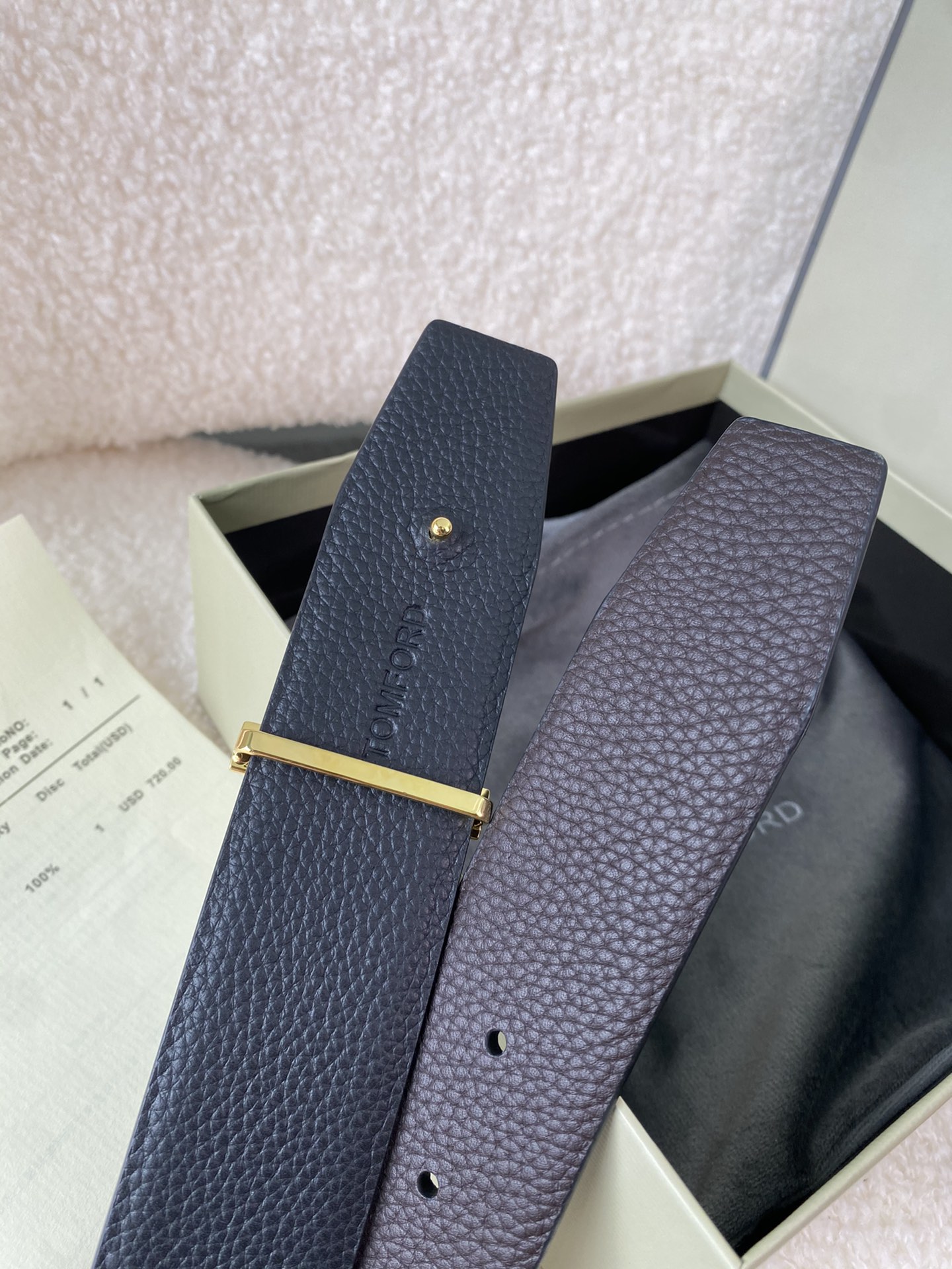 Tom Ford Male Basic Belt Cow Leather M