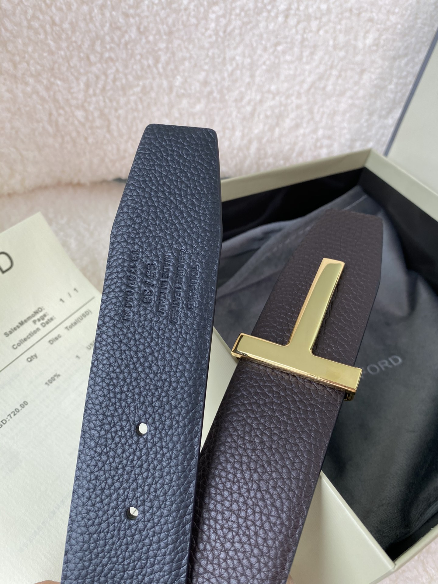 Tom Ford Male Basic Belt Cow Leather M