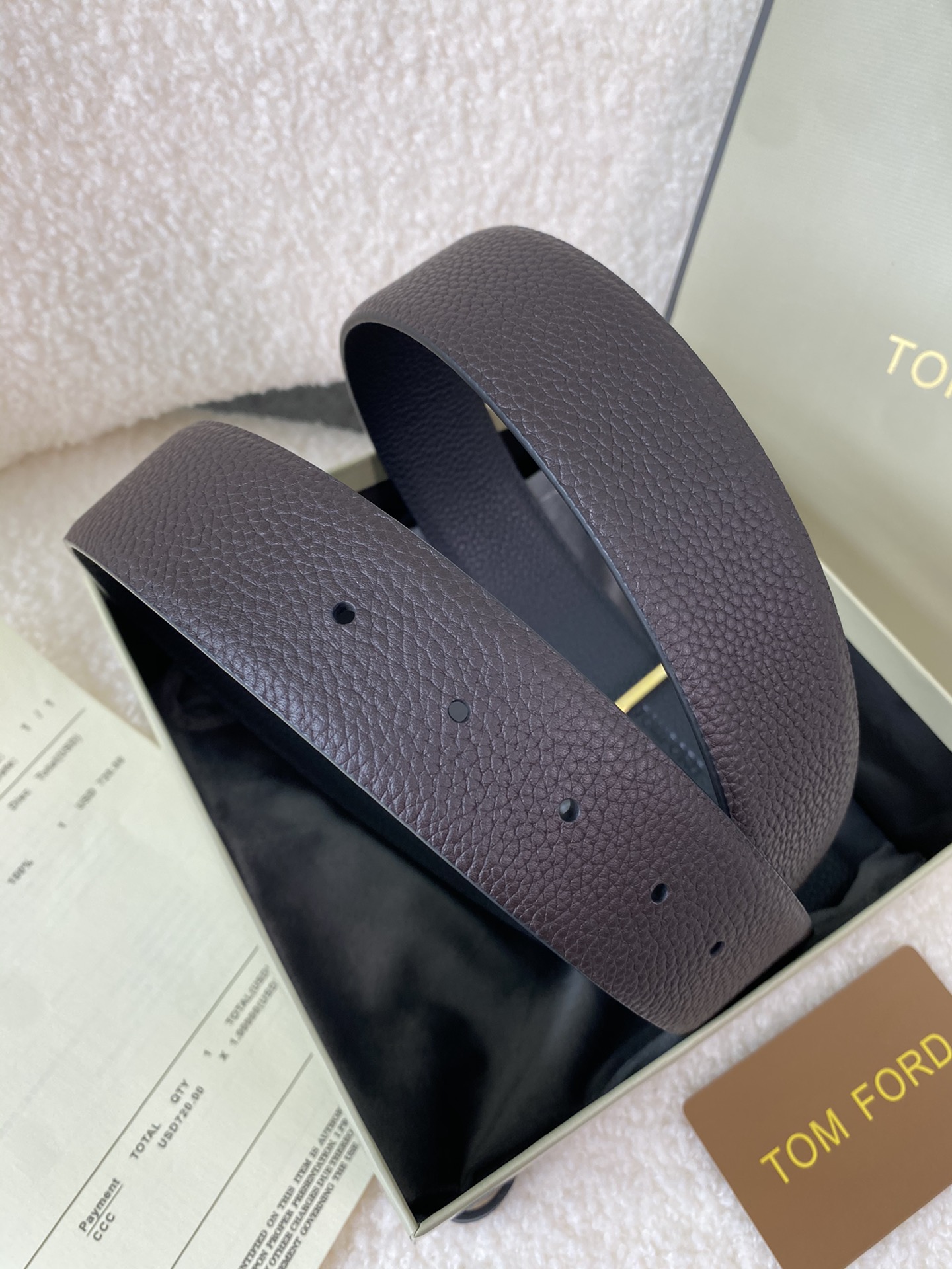 Tom Ford Male Basic Belt Cow Leather M