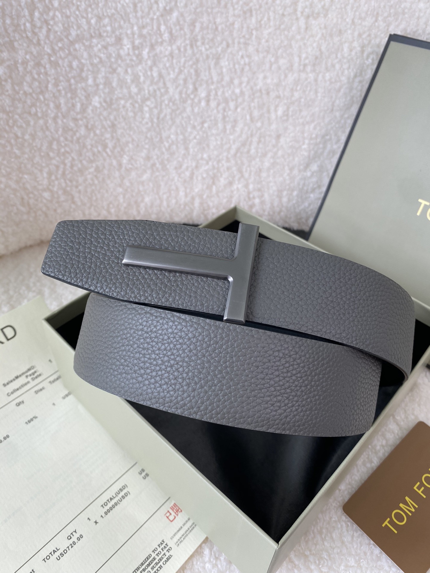 Tom Ford Male Basic Belt Cow Leather M