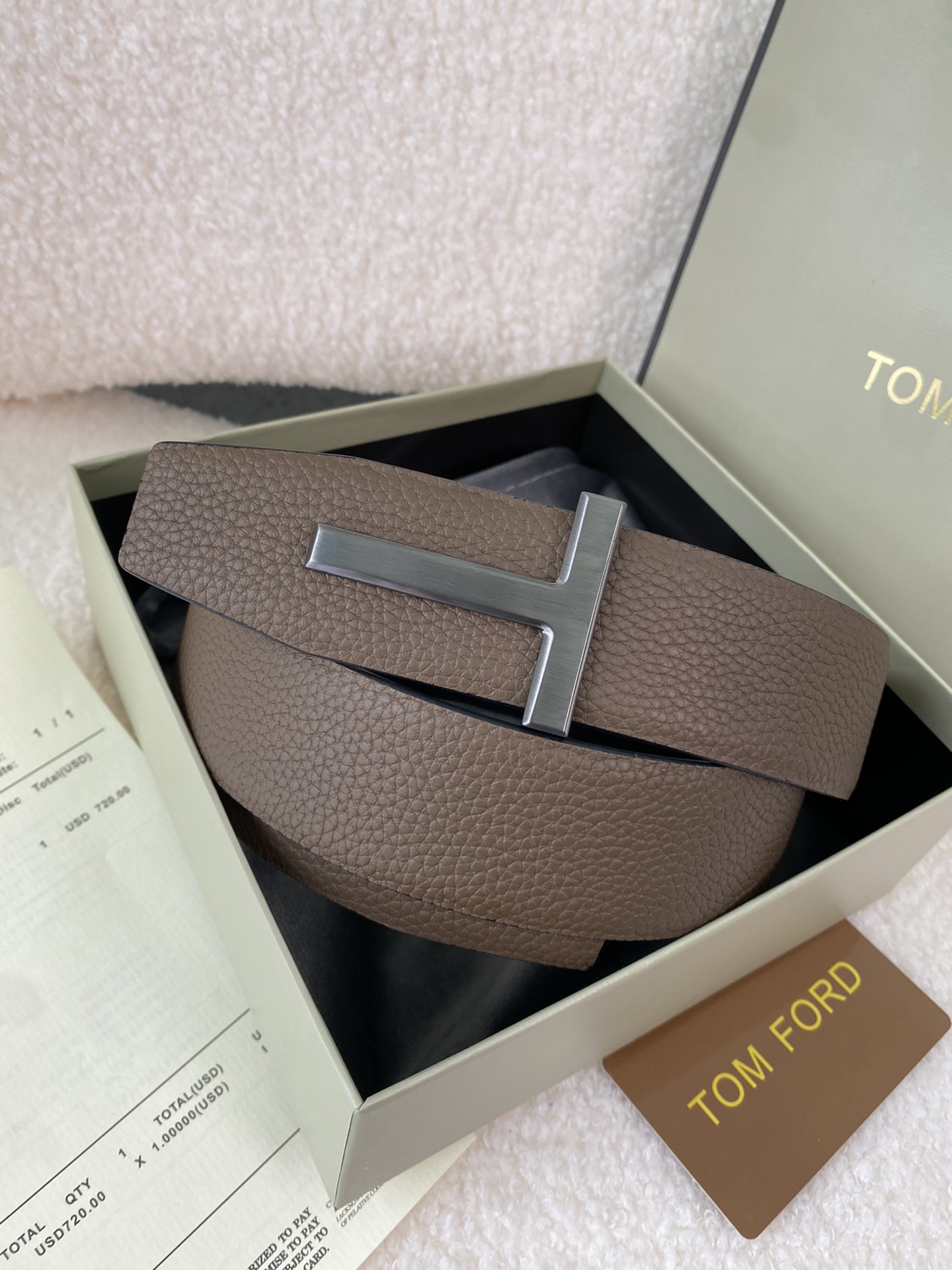 Tom Ford Male Basic Belt Cow Leather M