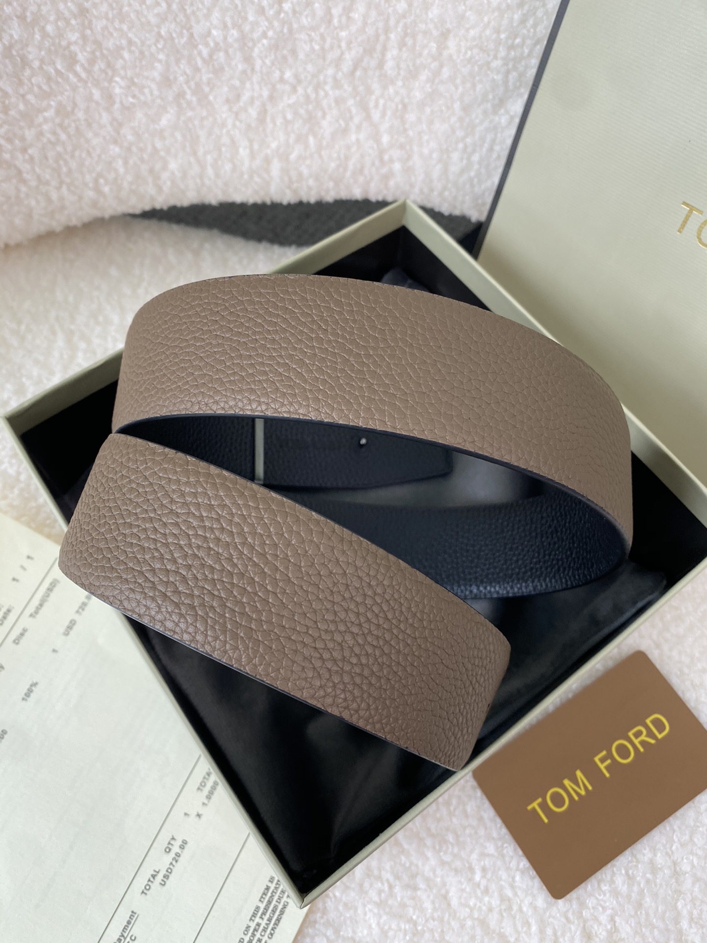 Tom Ford Male Basic Belt Cow Leather M