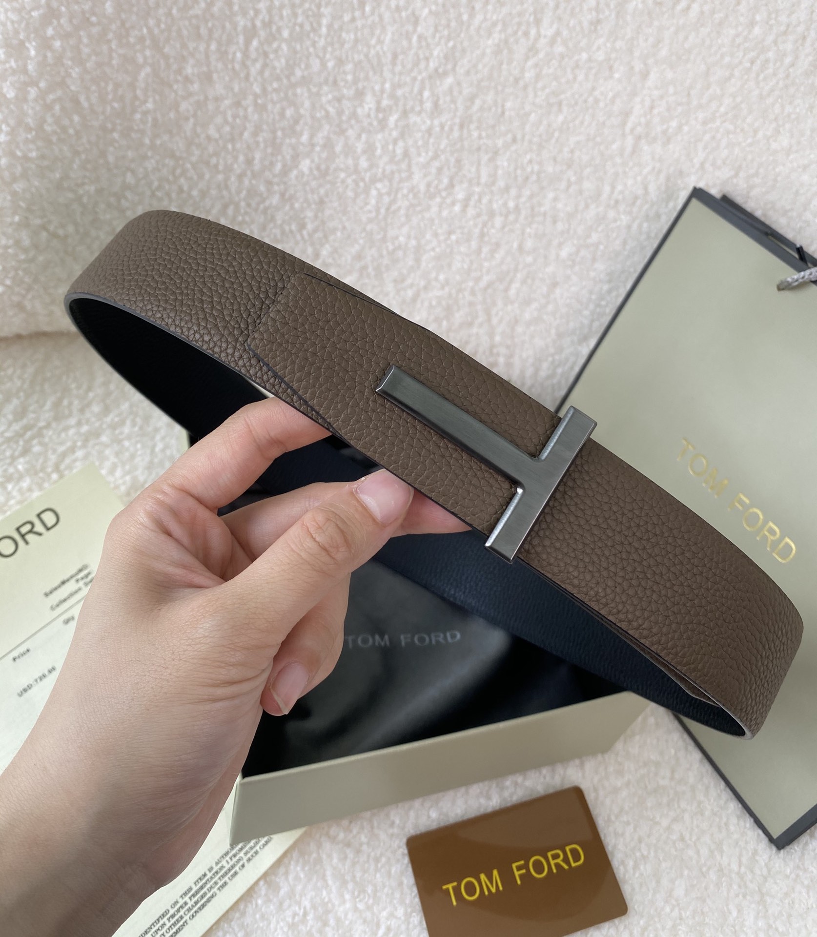 Tom Ford Male Basic Belt Cow Leather M