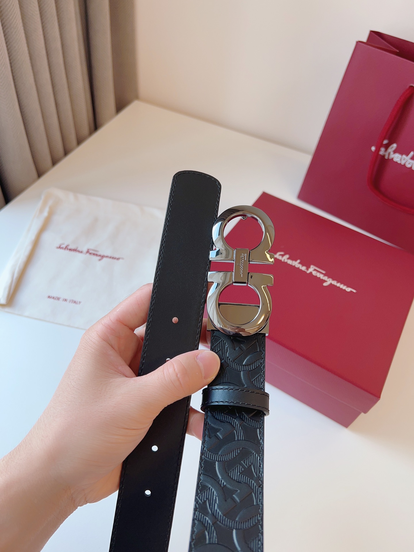 Salvatore Ferragamo Basic Belt Top Grain Leather M