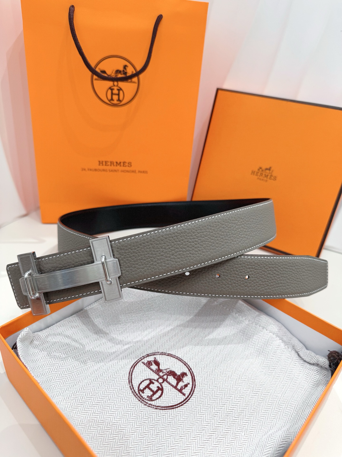 Hermès Leather Belt S-m