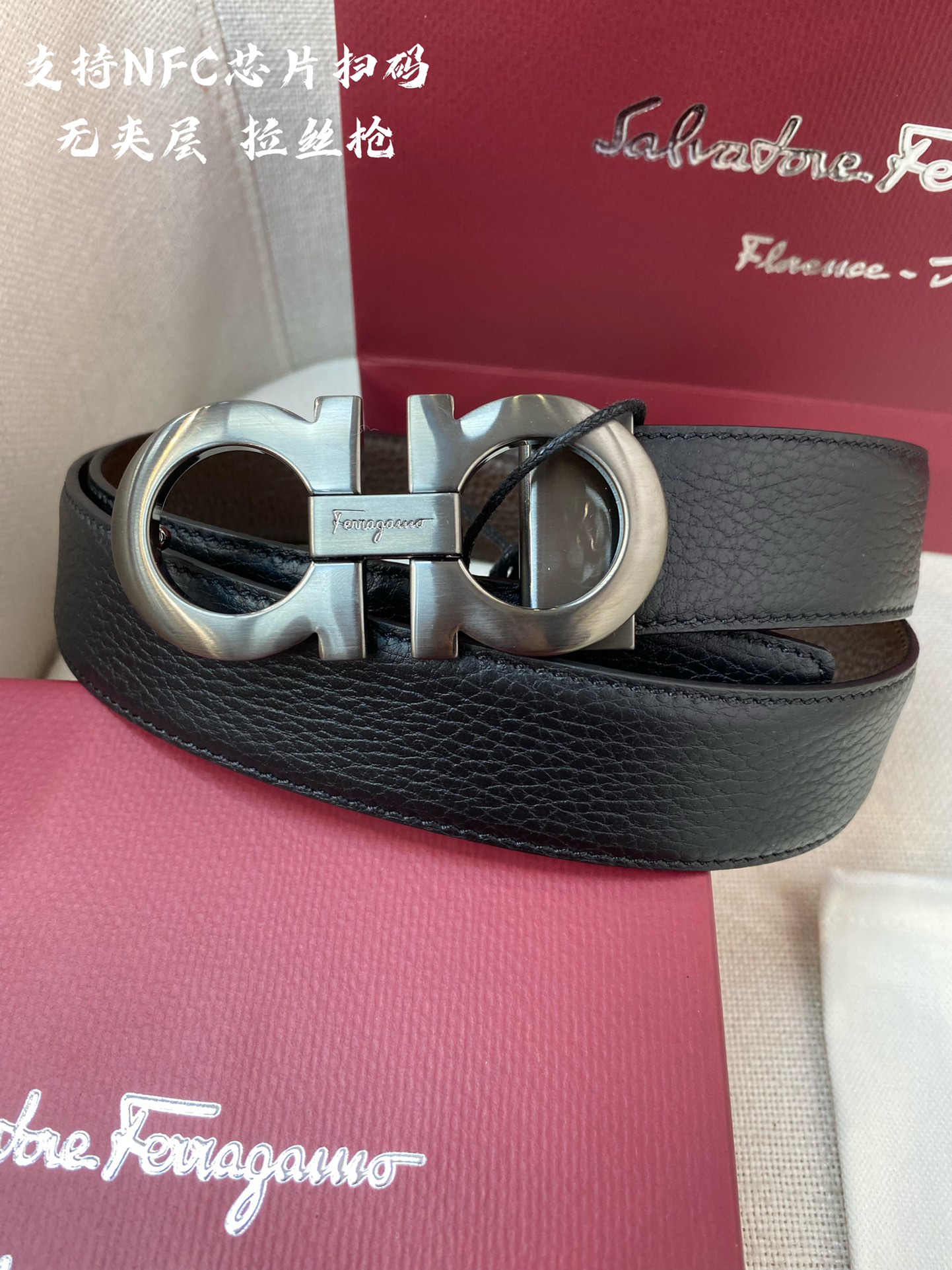 Salvatore Ferragamo Male Leather Belt Top Grain Leather M
