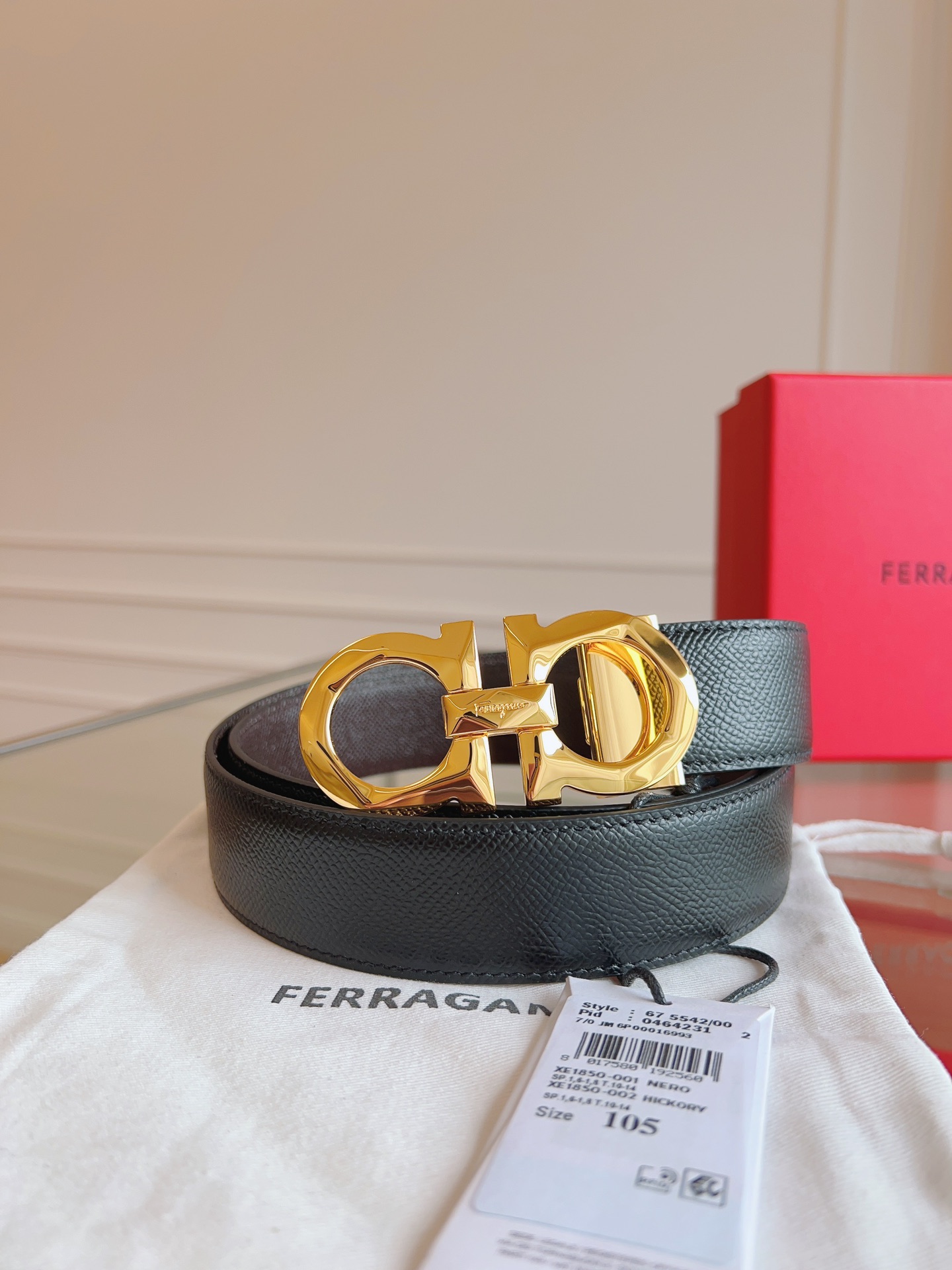 Salvatore Ferragamo Male Basic Belt Cow Leather 13514-m