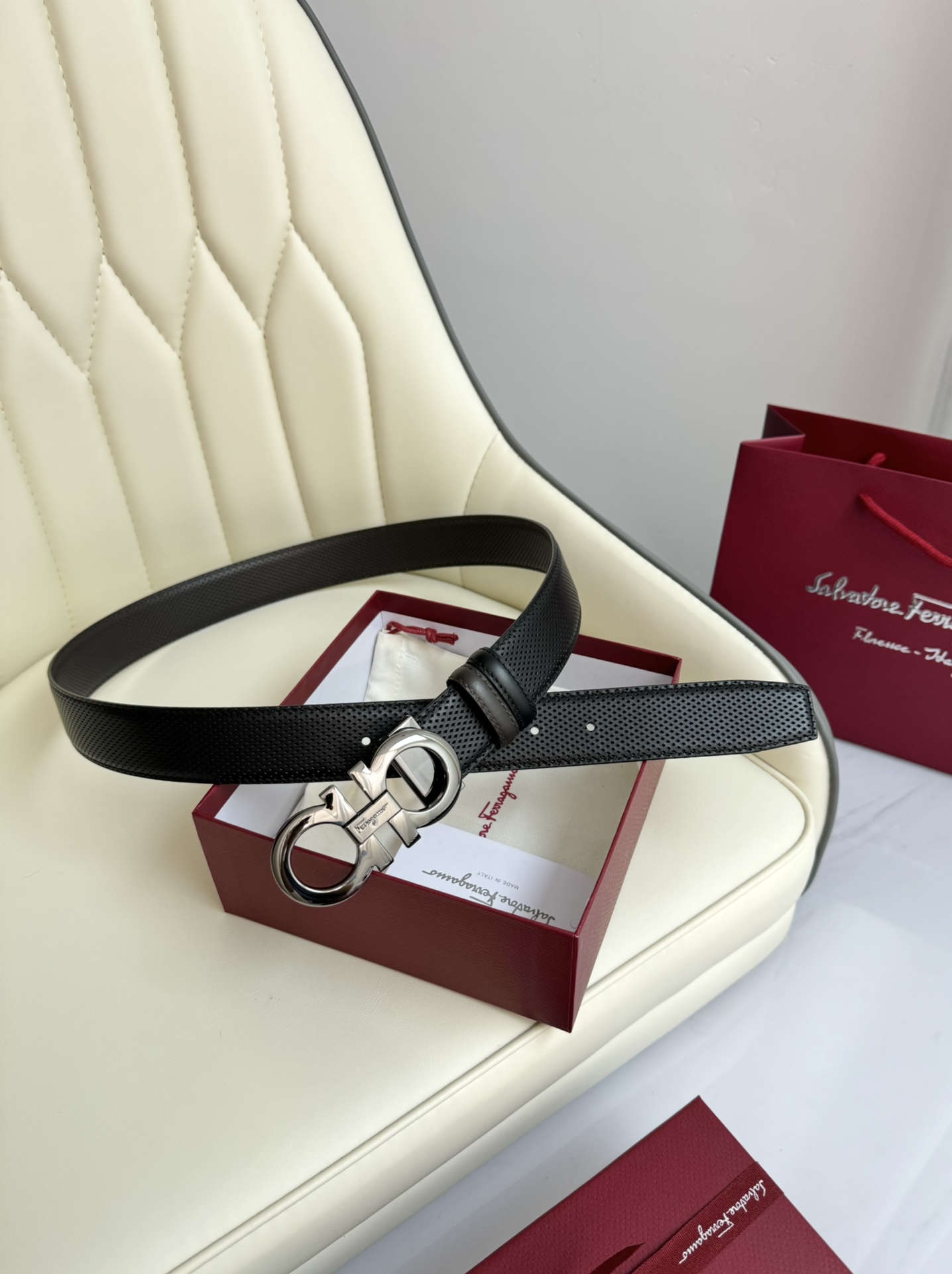 Salvatore Ferragamo Basic Belt Top Grain Leather M