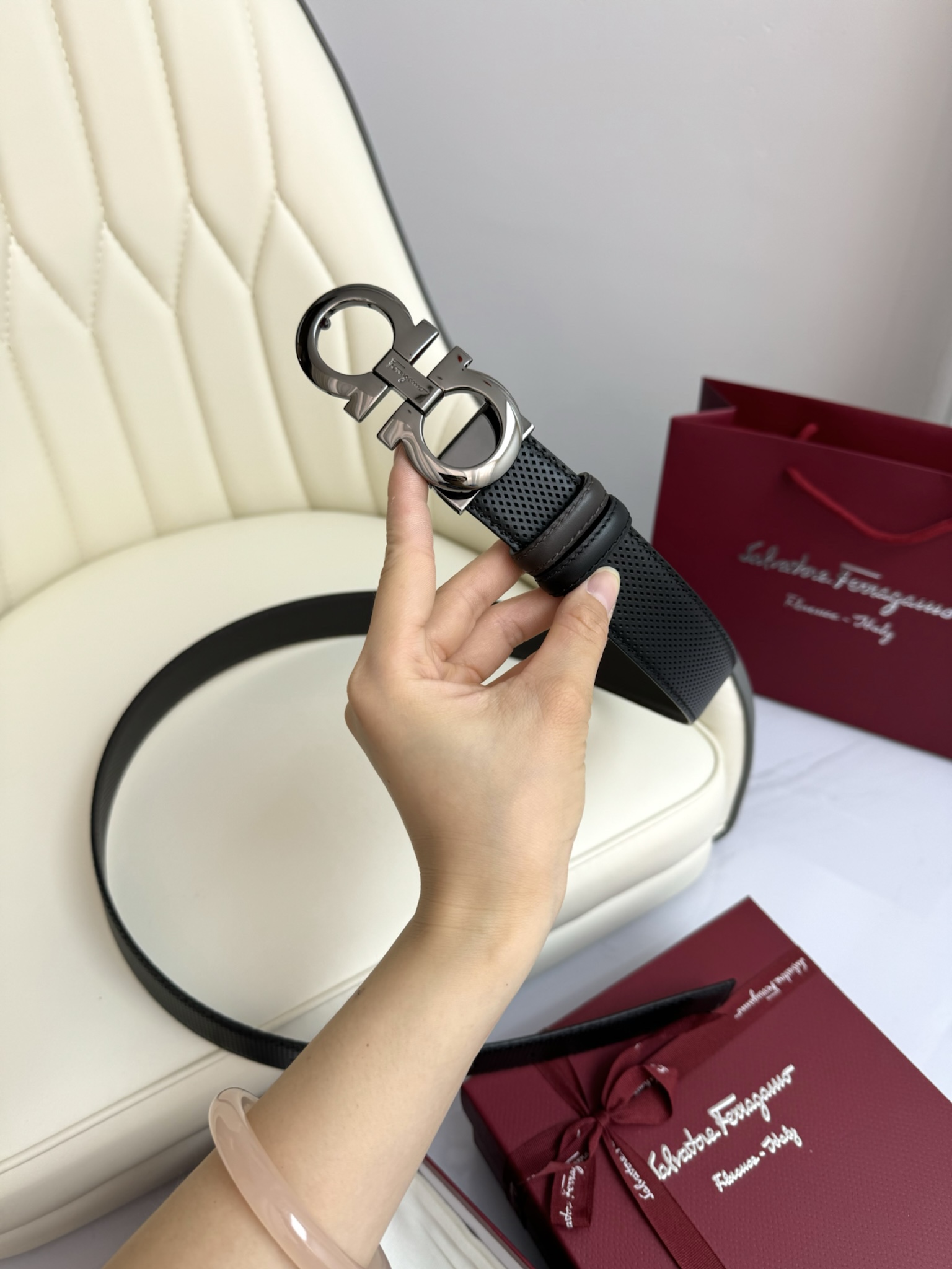 Salvatore Ferragamo Basic Belt Top Grain Leather M