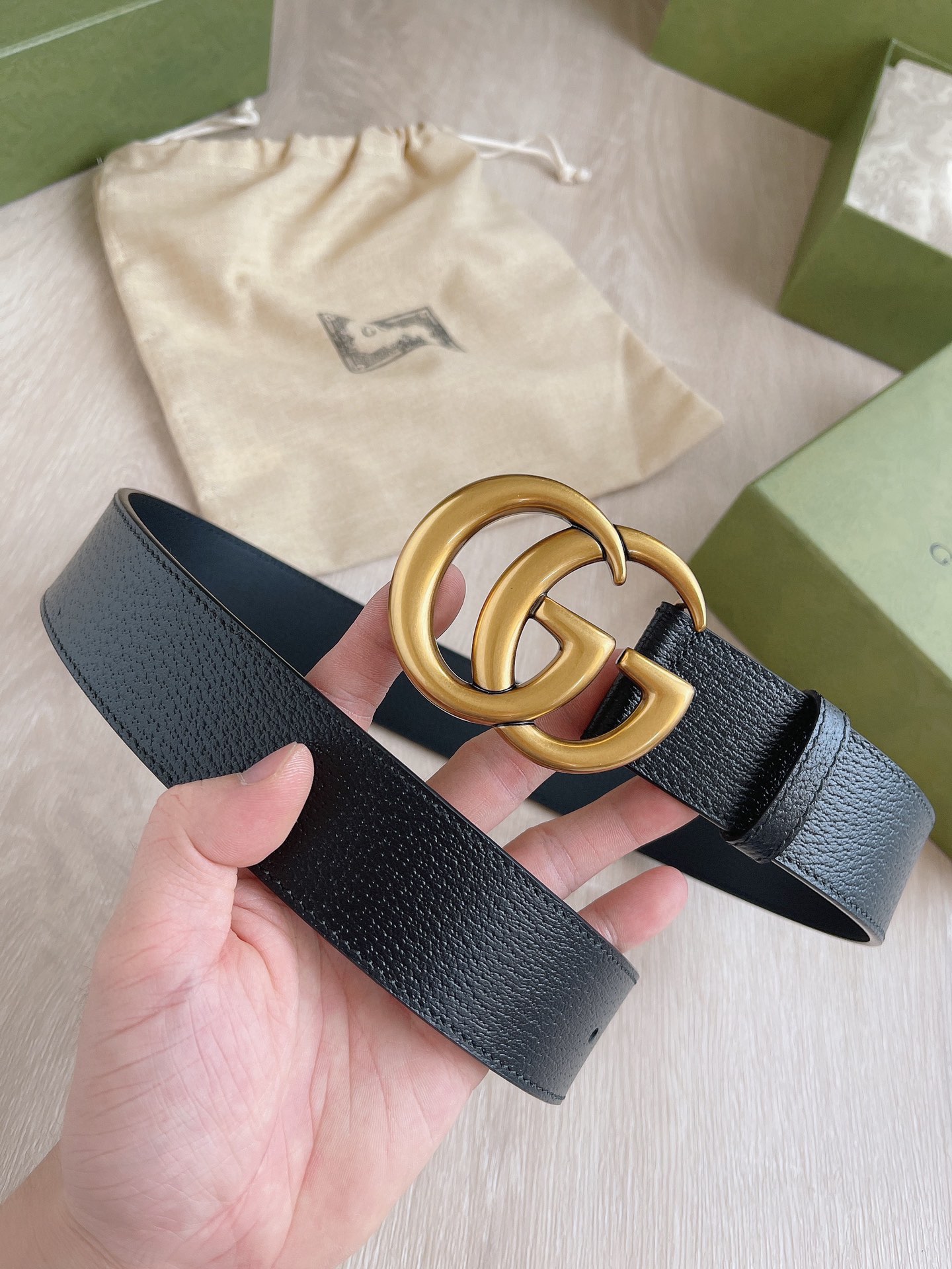 Gucci Basic Belt Cow Leather Black 13514-m