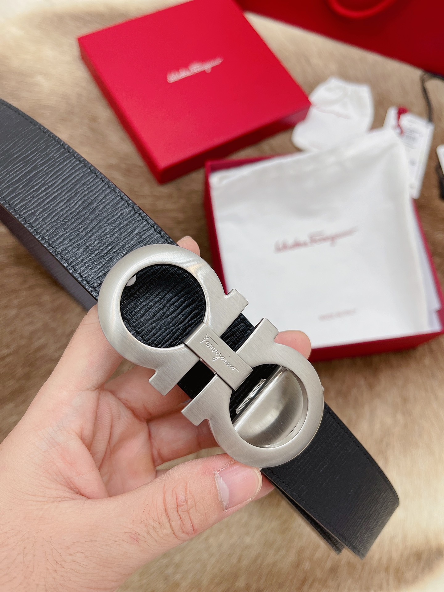 Salvatore Ferragamo Male Leather Belt M