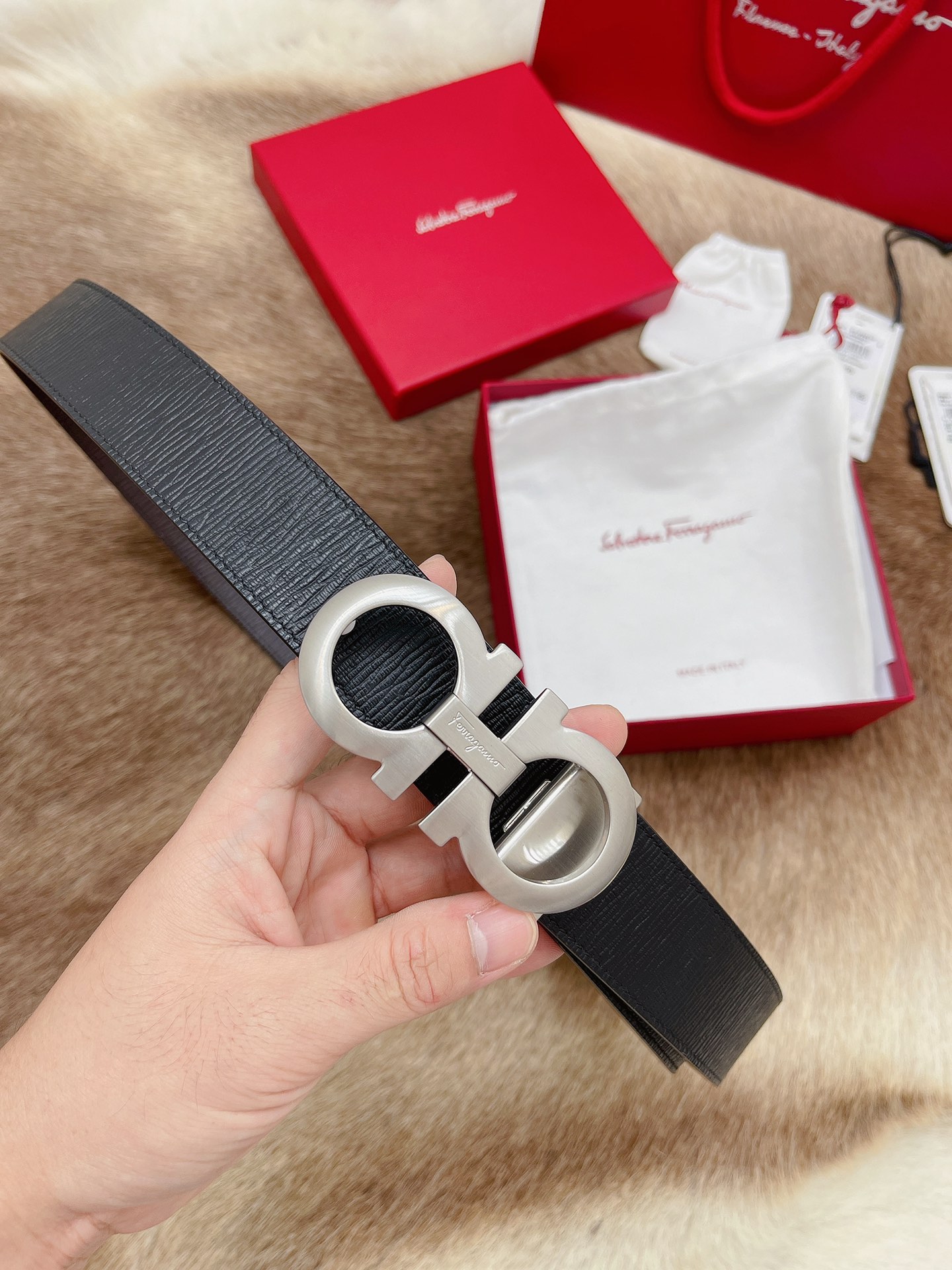 Salvatore Ferragamo Male Leather Belt M