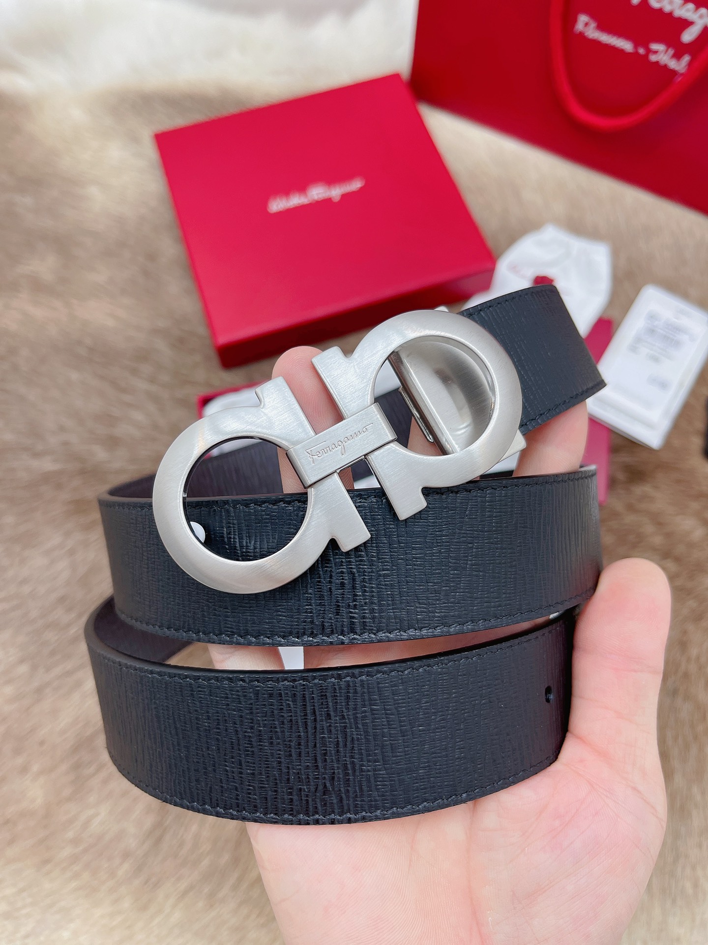 Salvatore Ferragamo Male Leather Belt M