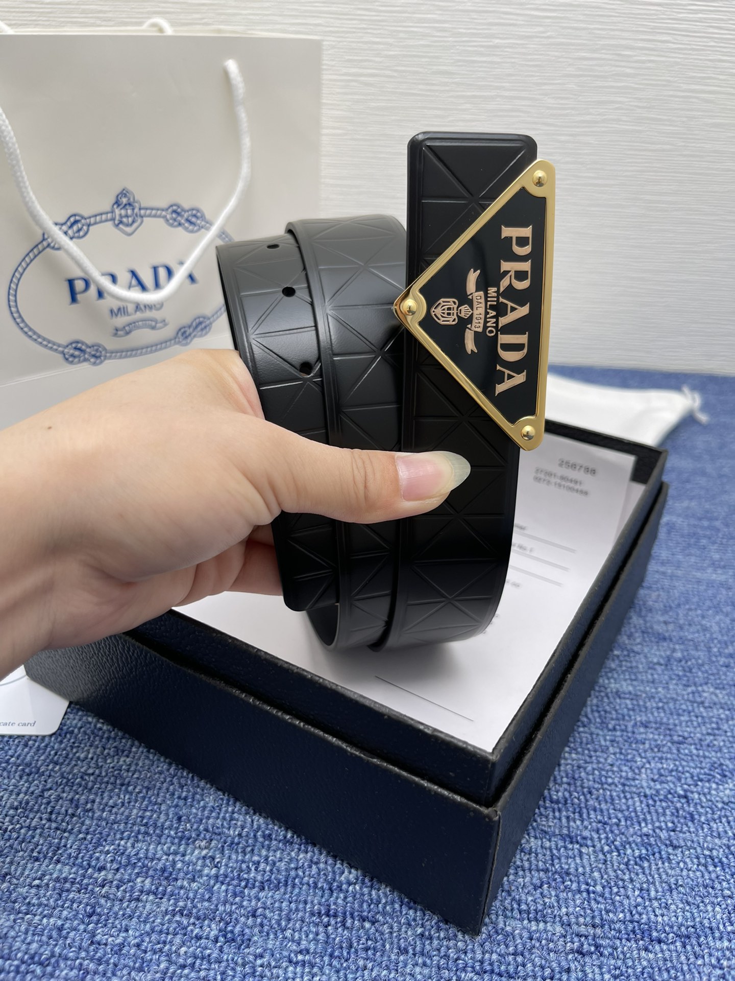 Prada Auto-lock Belt Cow Leather M