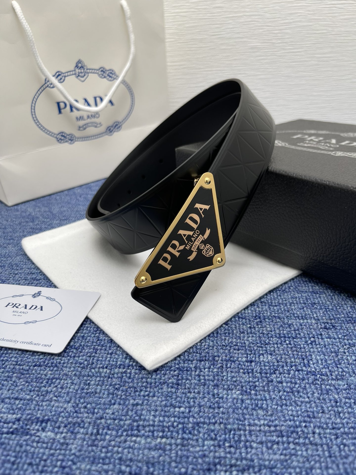 Prada Auto-lock Belt Cow Leather M