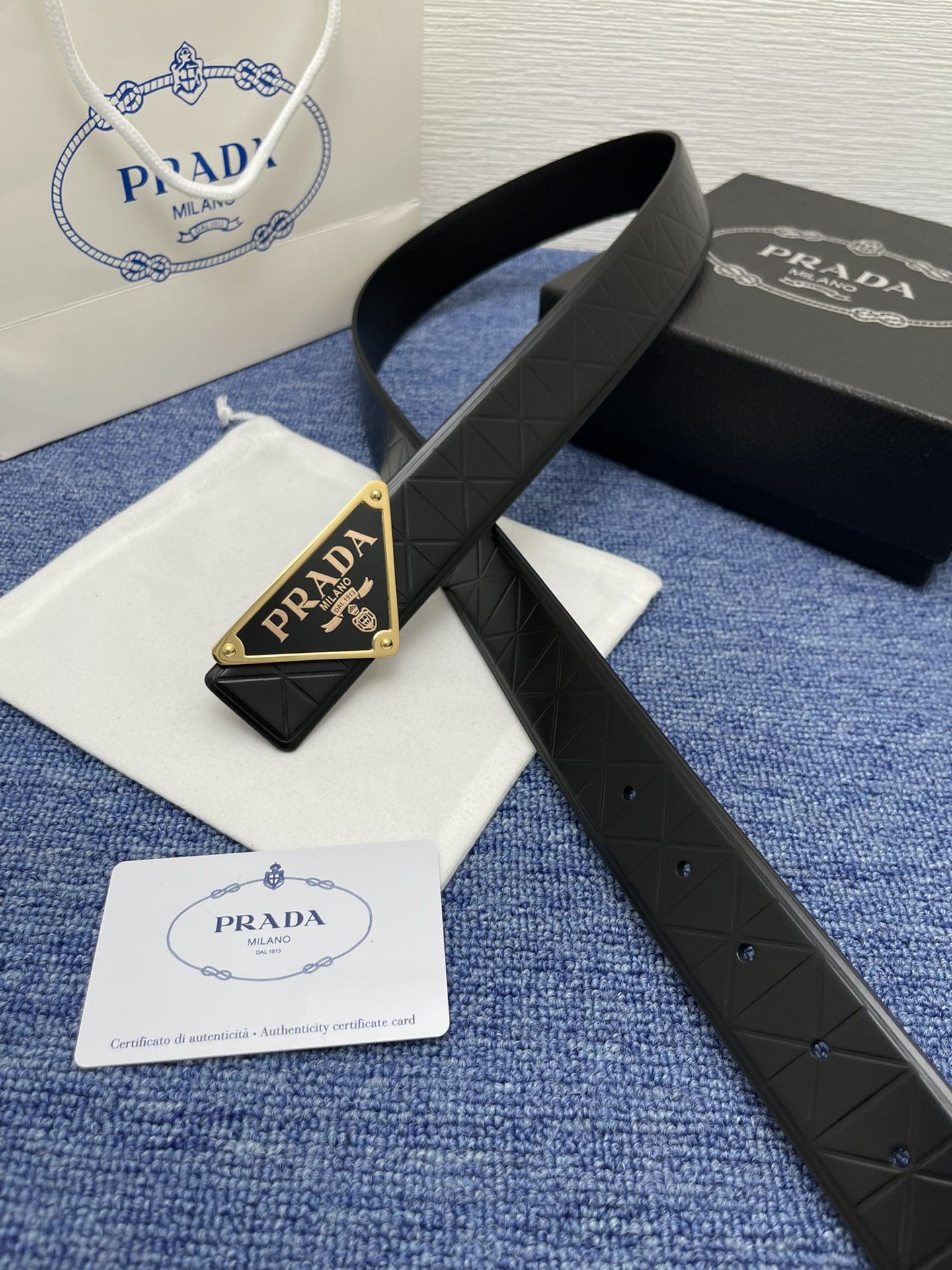 Prada Auto-lock Belt Cow Leather M