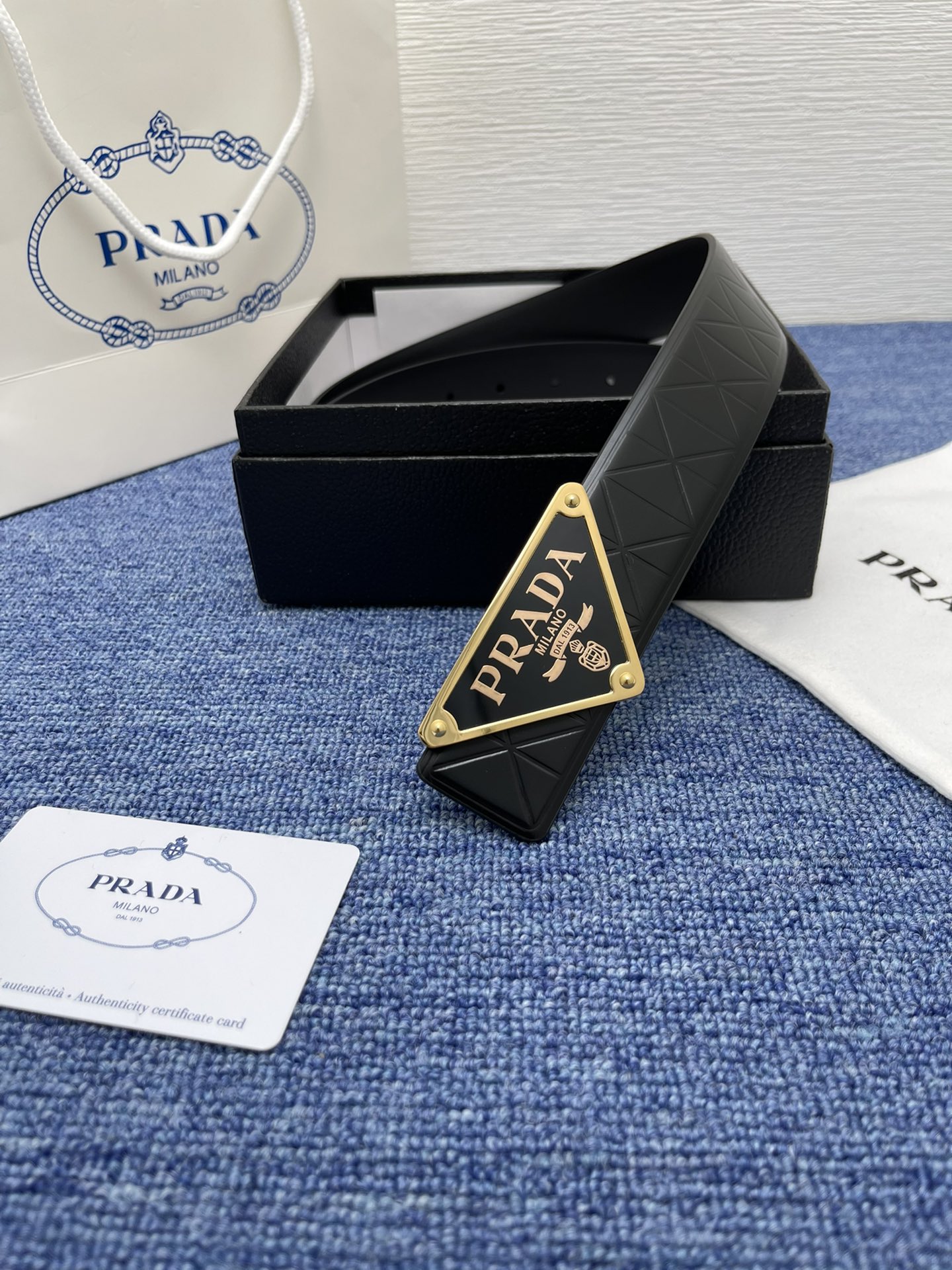 Prada Auto-lock Belt Cow Leather M