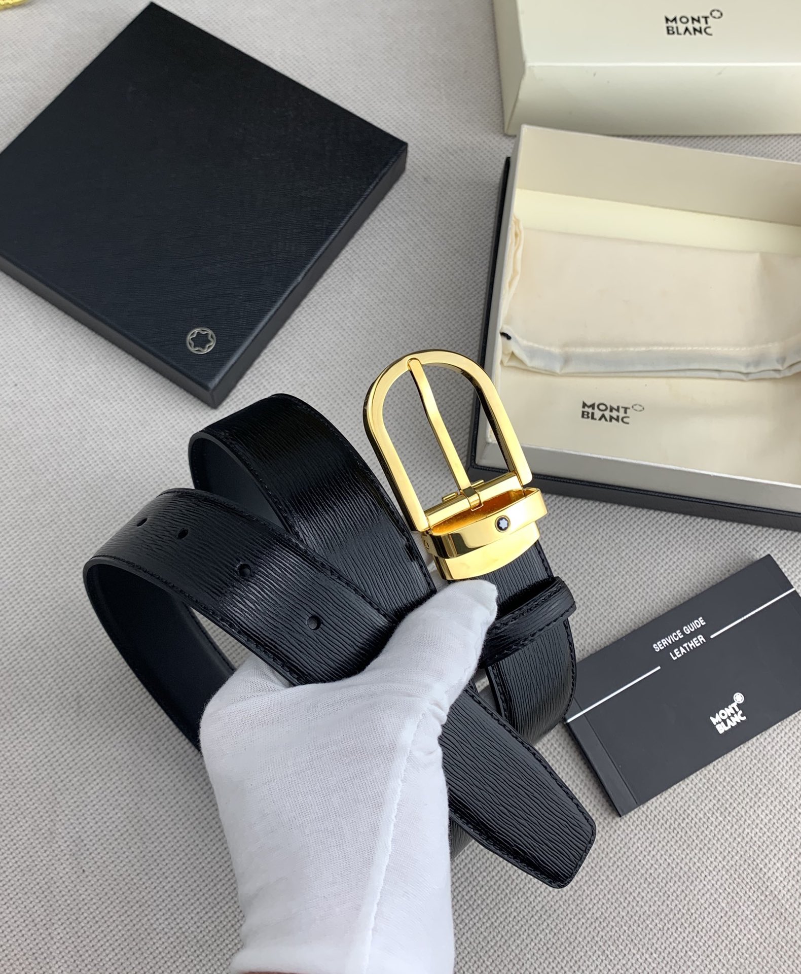 Montblanc Basic Belt Cow Leather 125cm-m