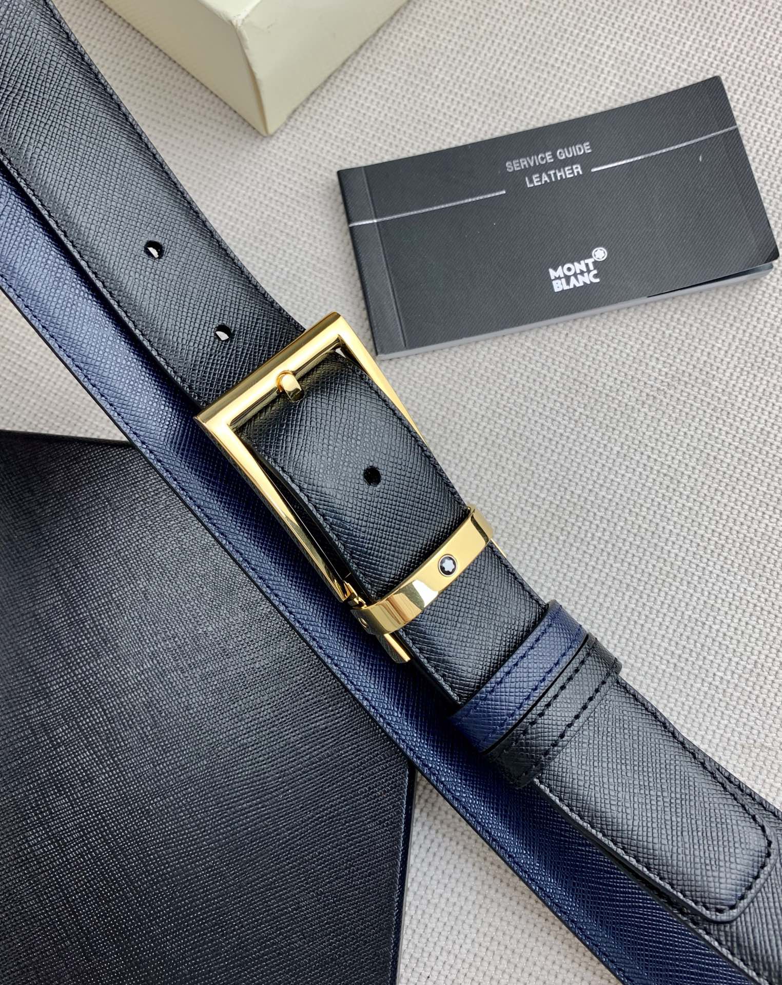 Montblanc Basic Belt Cow Leather Silver 125cm-s-m