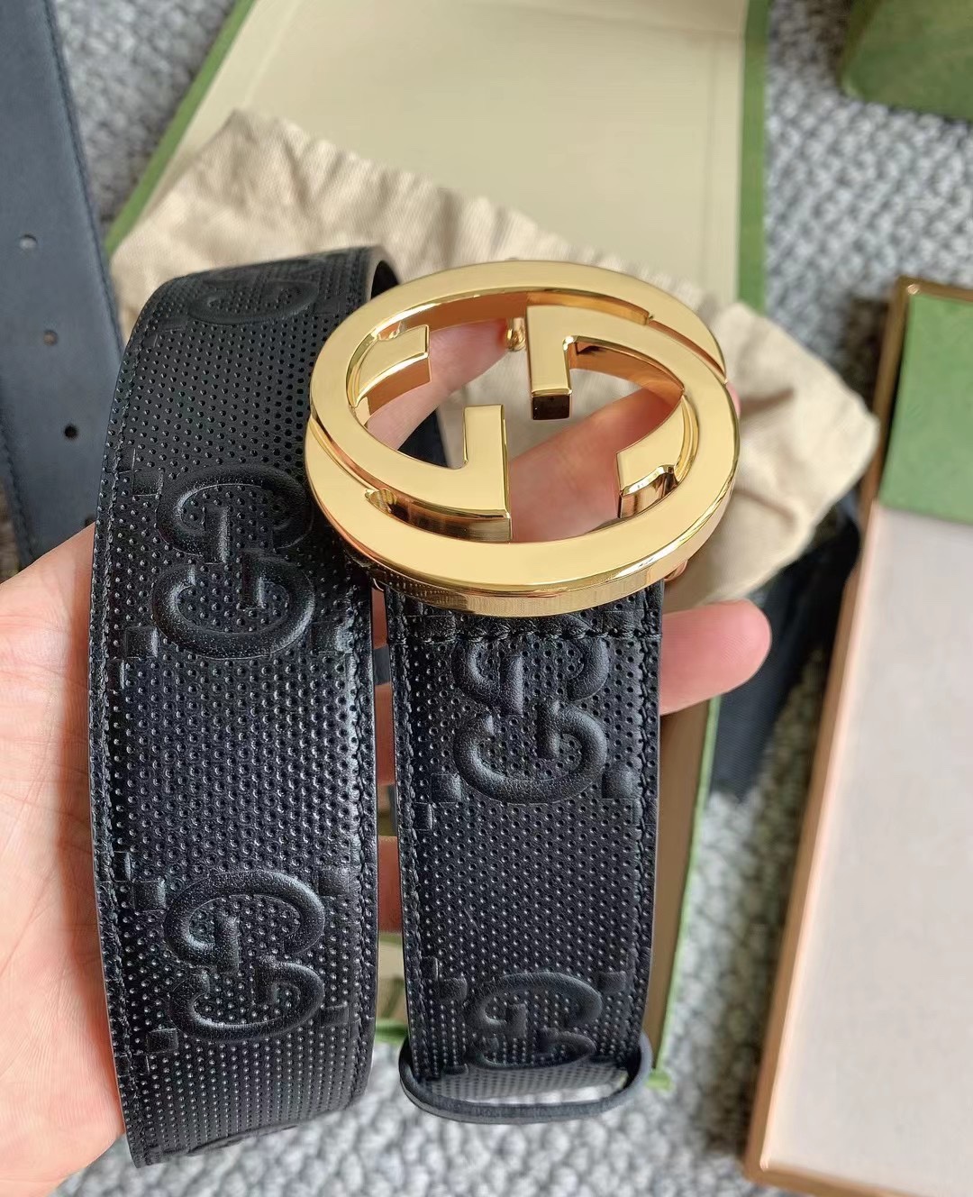 Gucci Male Basic Belt Cow Leather Brown M